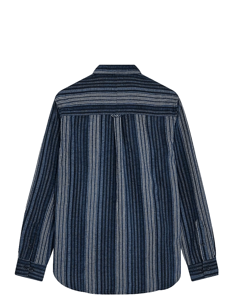 Anerkjendt - AKLEIF BRUSHED STRIPE - triibulised särgid - sky captain - 2