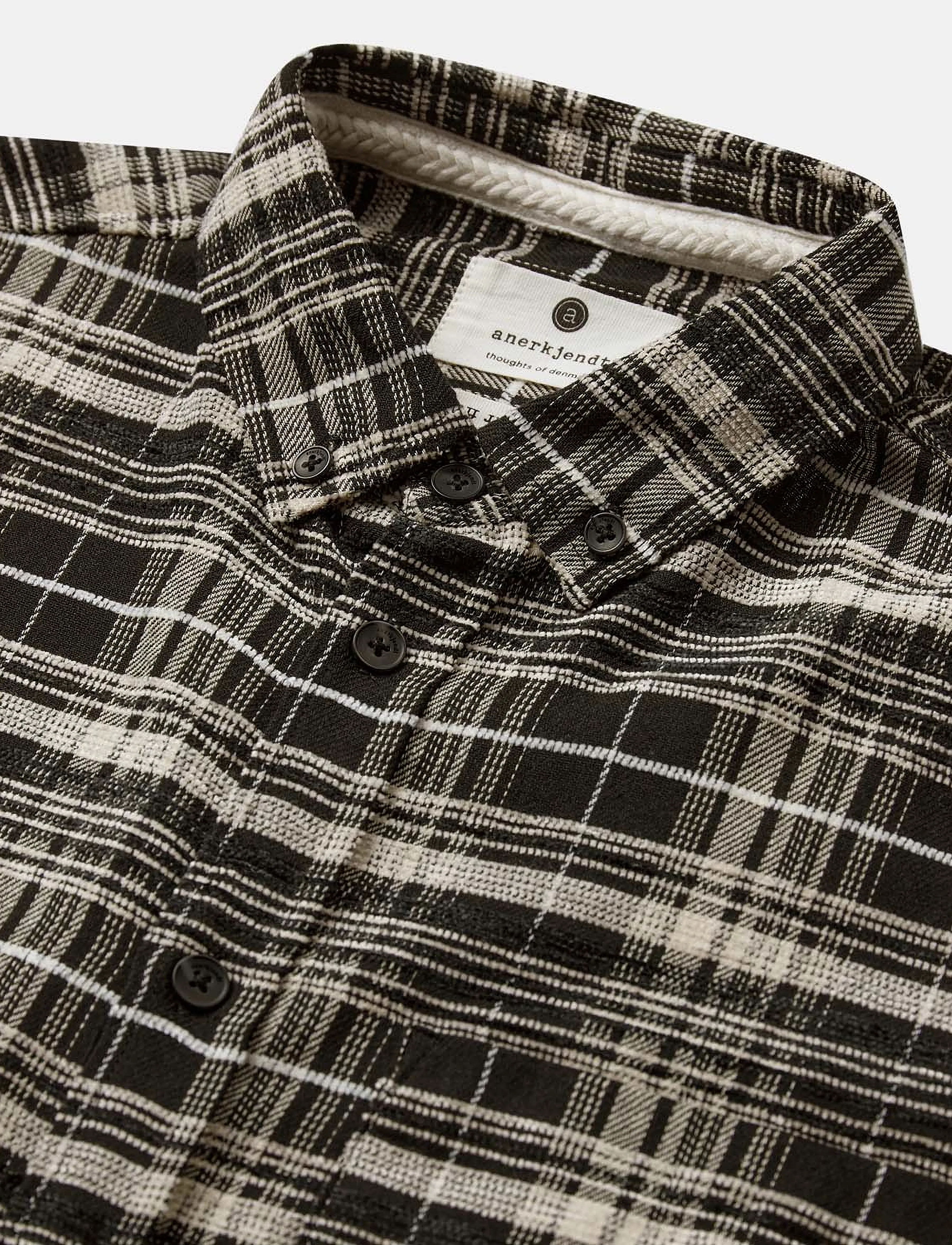 Anerkjendt - AKKONRAD CHECK MIX SHIRT - ternede skjorter - caviar - 2