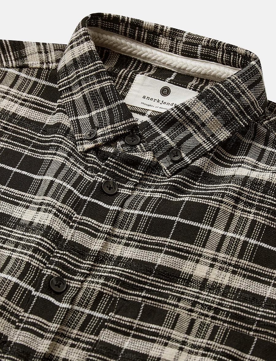 Anerkjendt - AKKONRAD CHECK MIX SHIRT - ruudulised särgid - caviar - 2