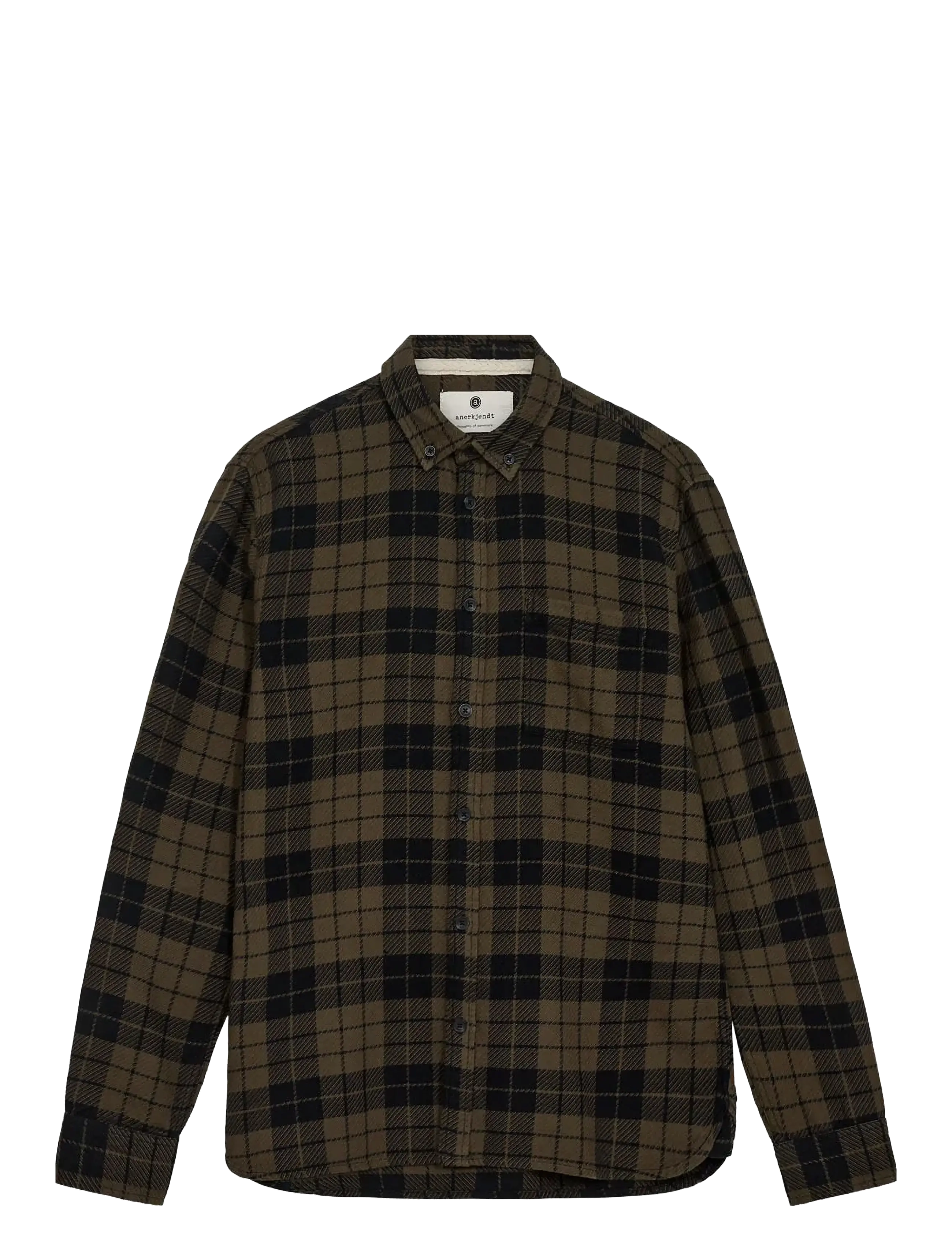 AKLEIF TWILL CHECK SHIRT - FOREST NIGHT