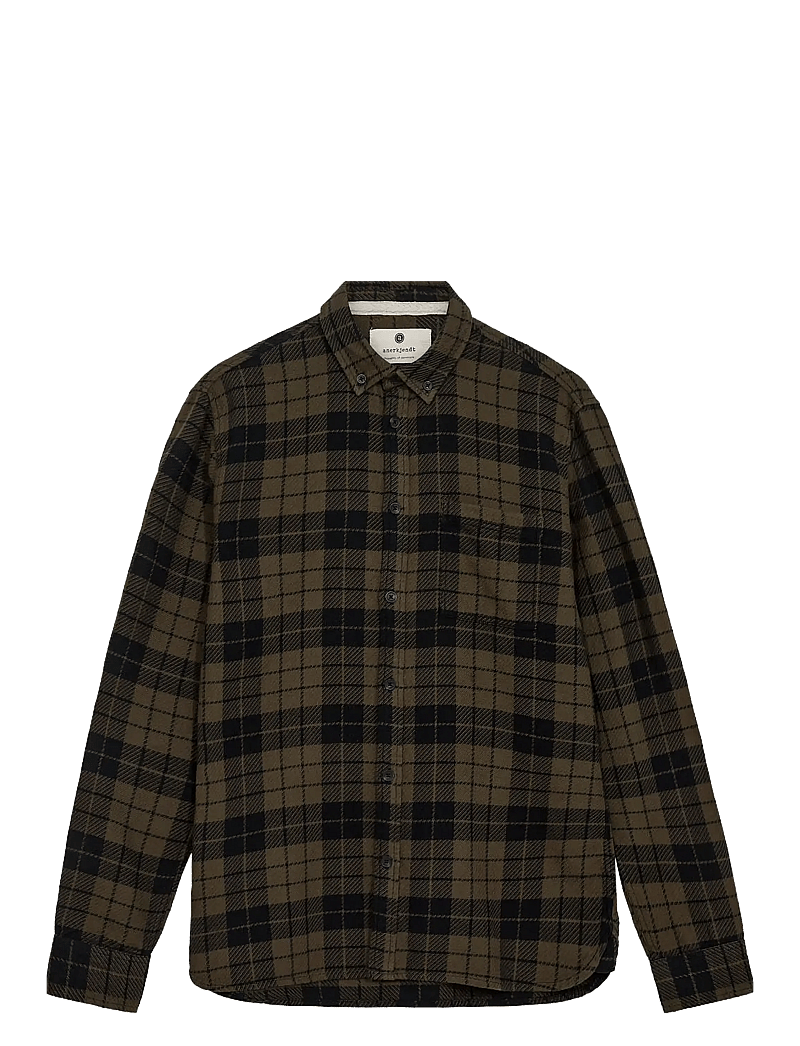 Anerkjendt - AKLEIF TWILL CHECK SHIRT - checkered shirts - forest night - 1