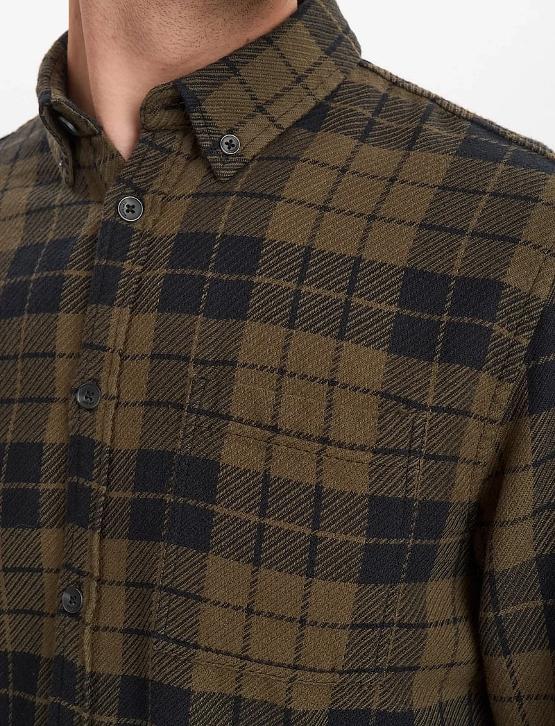 Anerkjendt - AKLEIF TWILL CHECK SHIRT - checkered shirts - forest night - 5