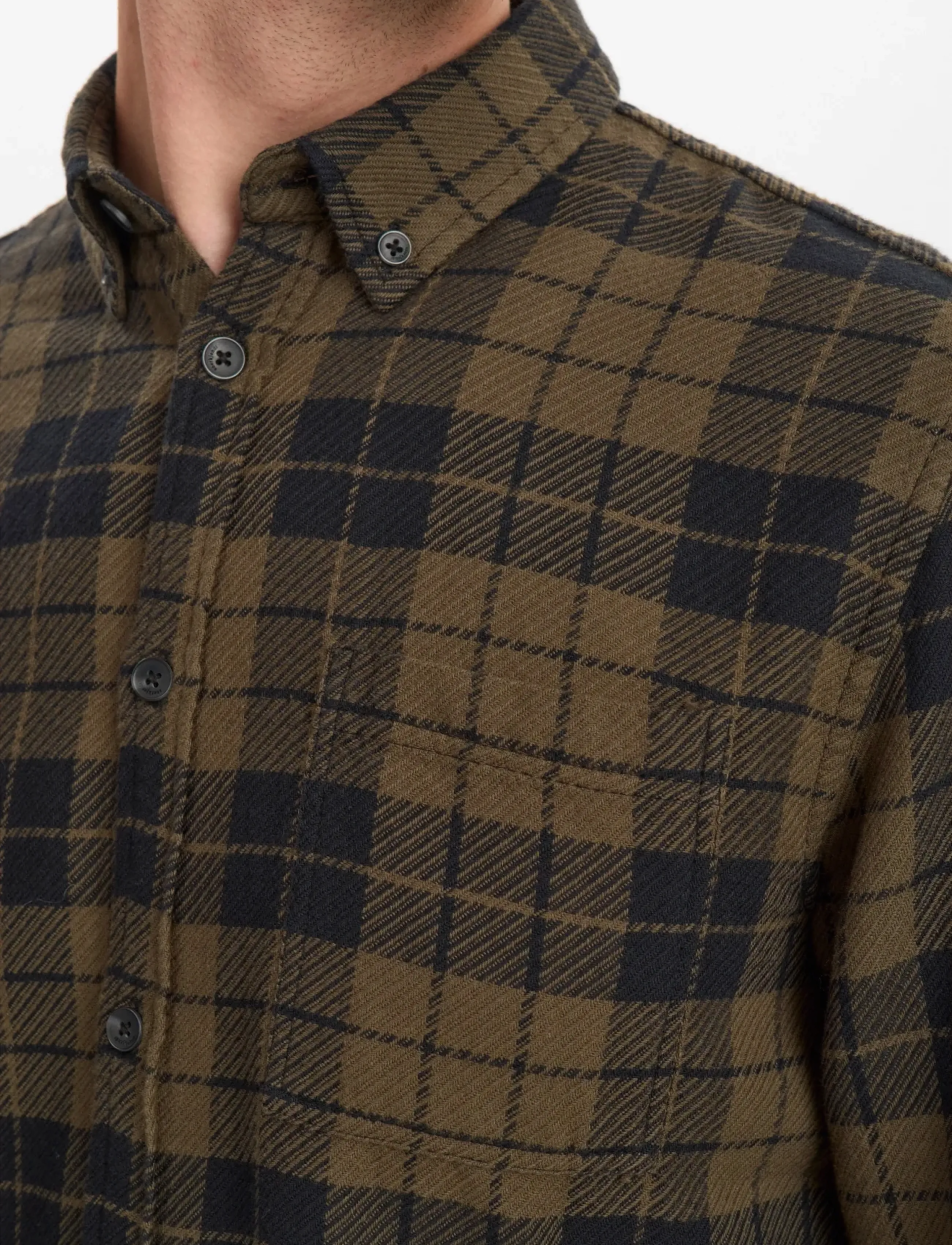 Anerkjendt - AKLEIF TWILL CHECK SHIRT - ruudulised särgid - forest night - 5
