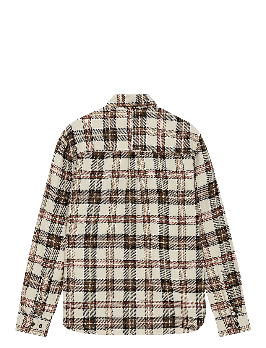 Anerkjendt - AKLEIF TWILL CHECK SHIRT - checkered shirts - tofu - 1