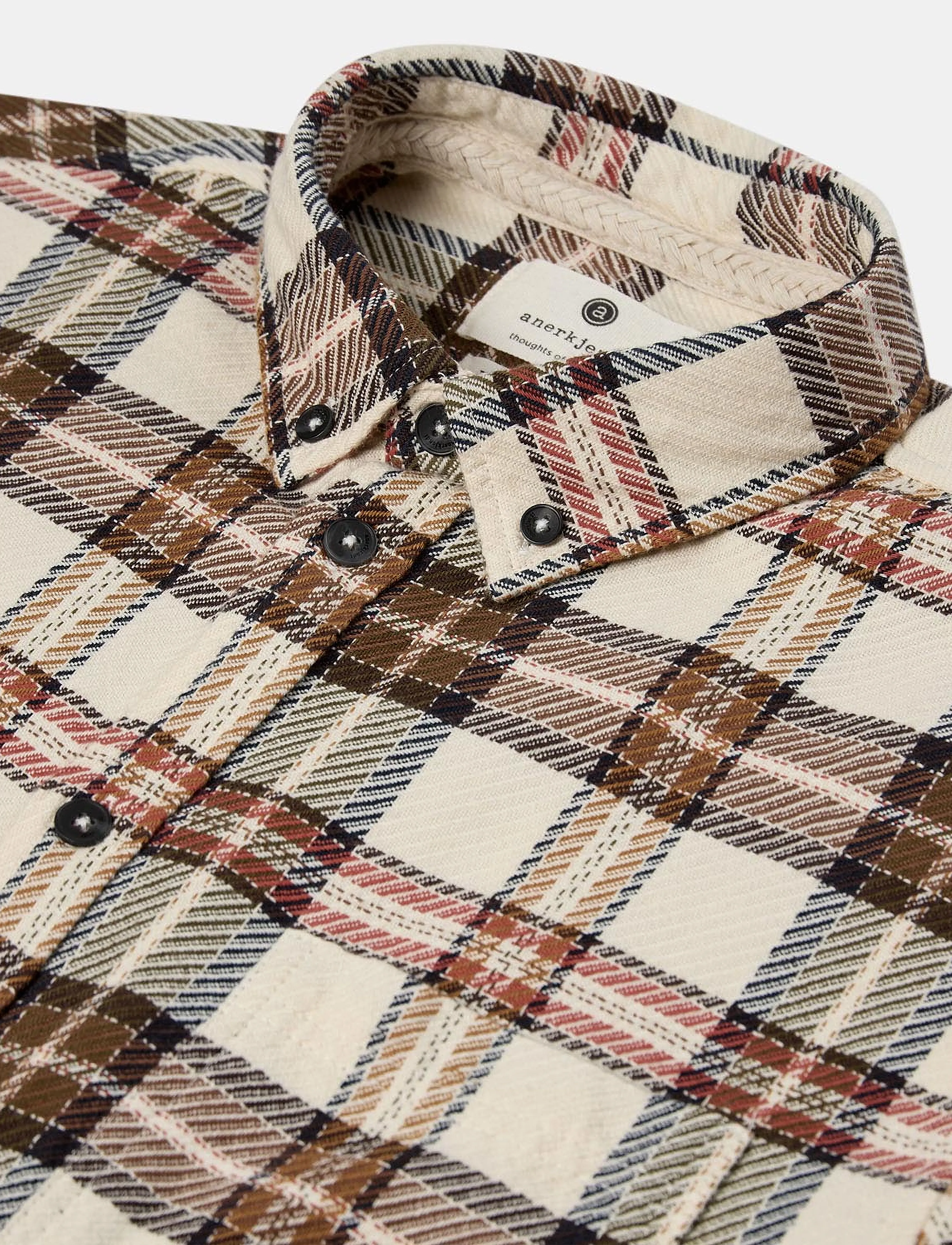 Anerkjendt - AKLEIF TWILL CHECK SHIRT - checkered shirts - tofu - 2