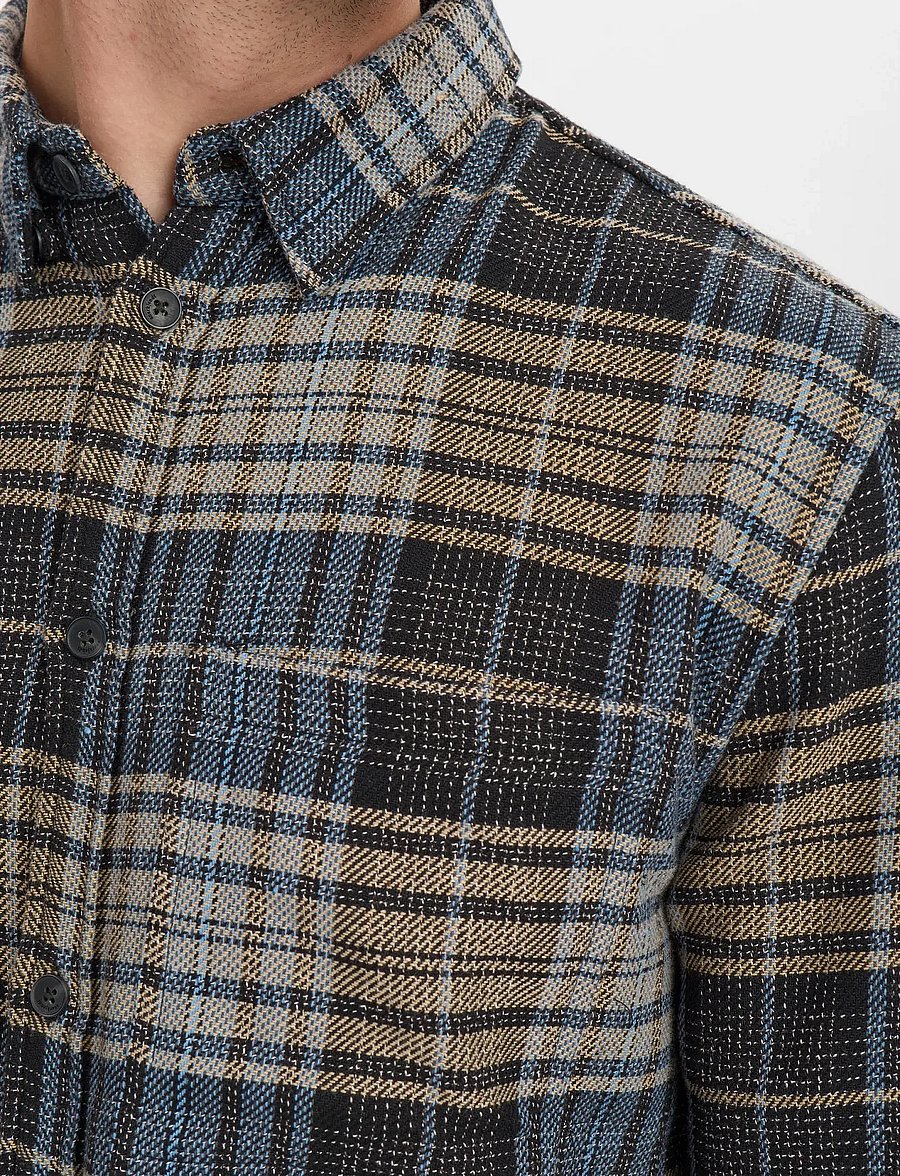 Anerkjendt - AKKONRAD STRUCTURE SHIRT - checkered shirts - blue indigo - 5