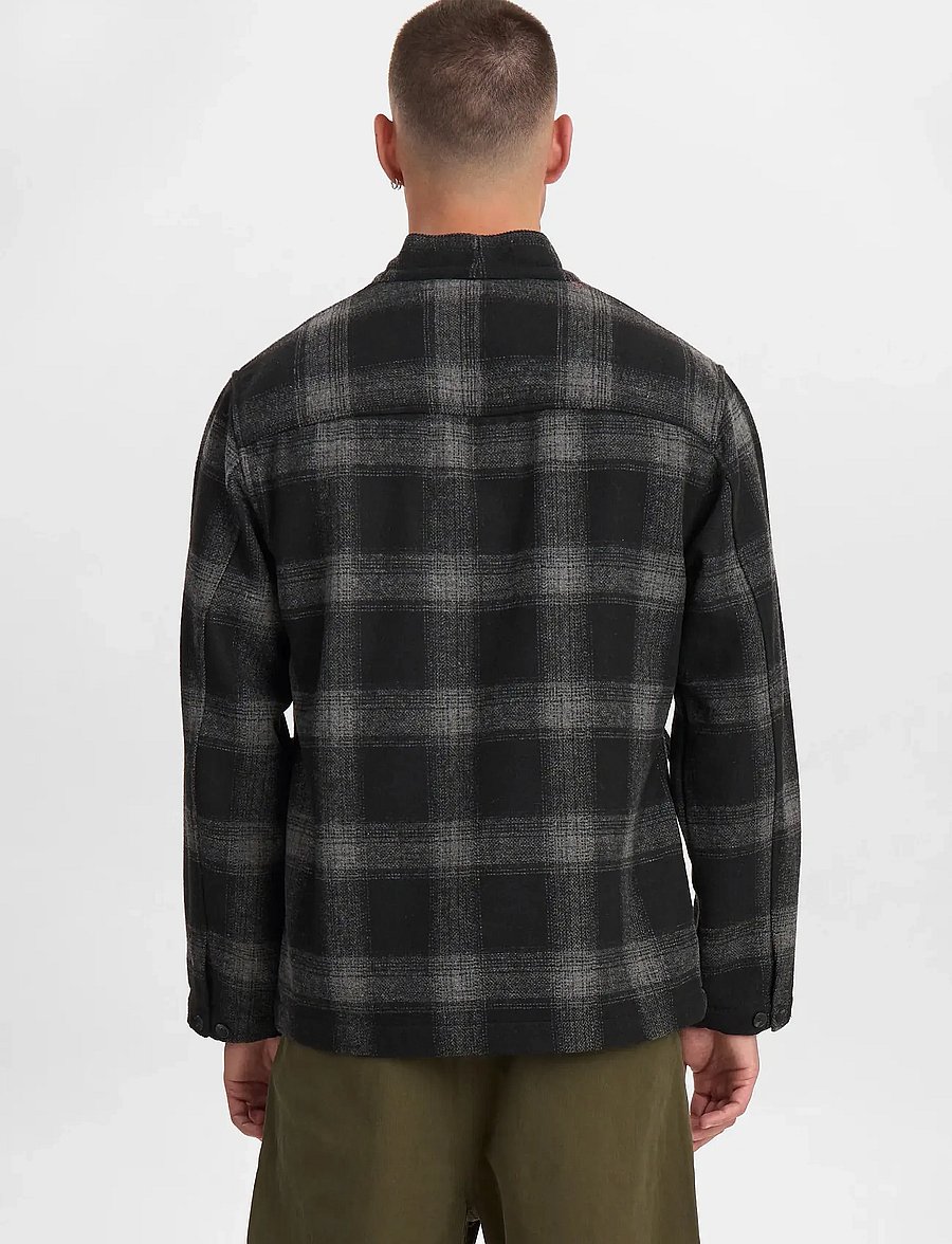 Anerkjendt - AKJESPER WOOL CHECK KIMONO - kollektionen - caviar - 4