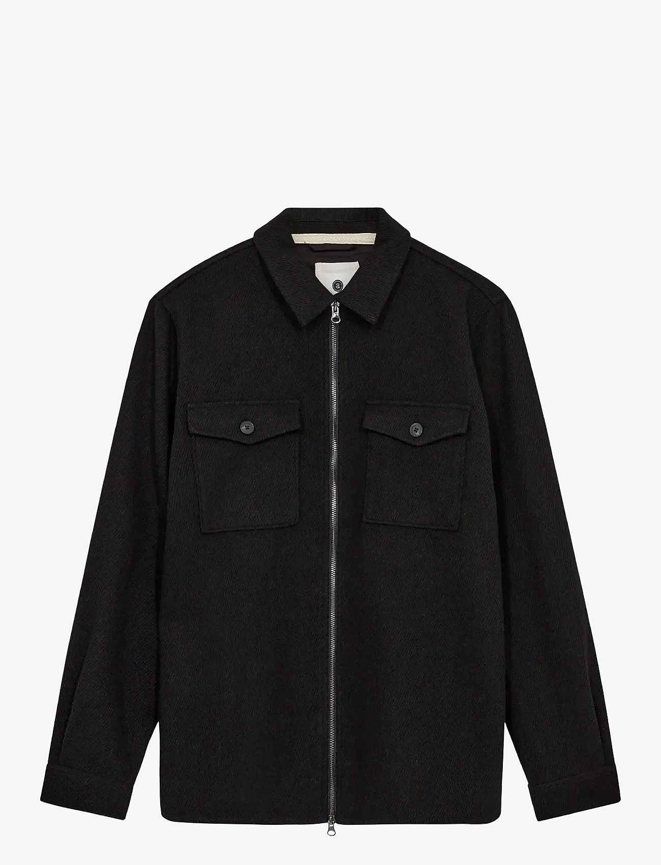 Anerkjendt - AKHANKY HEAVY TWILL OVERSHIRT - kollektioner - caviar - 0