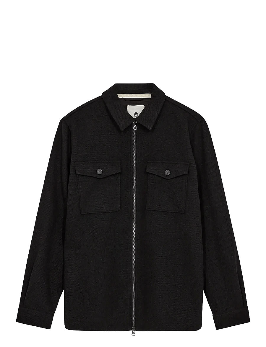 Anerkjendt - AKHANKY HEAVY TWILL OVERSHIRT - overshirts - caviar - 0