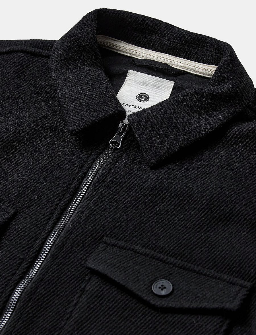Anerkjendt - AKHANKY HEAVY TWILL OVERSHIRT - overshirts - caviar - 2
