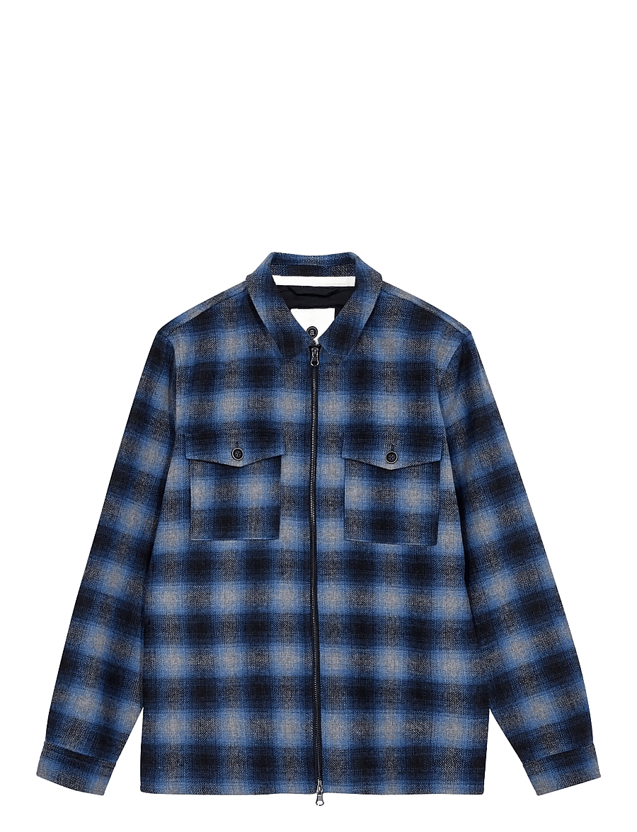 Anerkjendt - AKHANKY WOOL OS - Überhemden - sky captain - 1