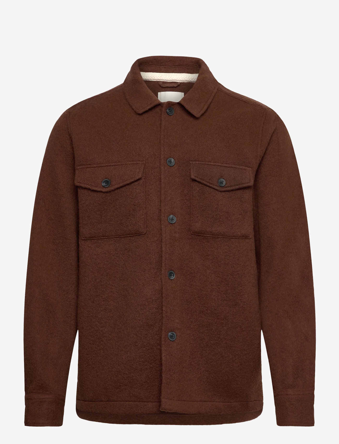 Anerkjendt - AKOSCAR BOILED WOOL OVERSHIRT - herbstliche kleidung - carafe - 0