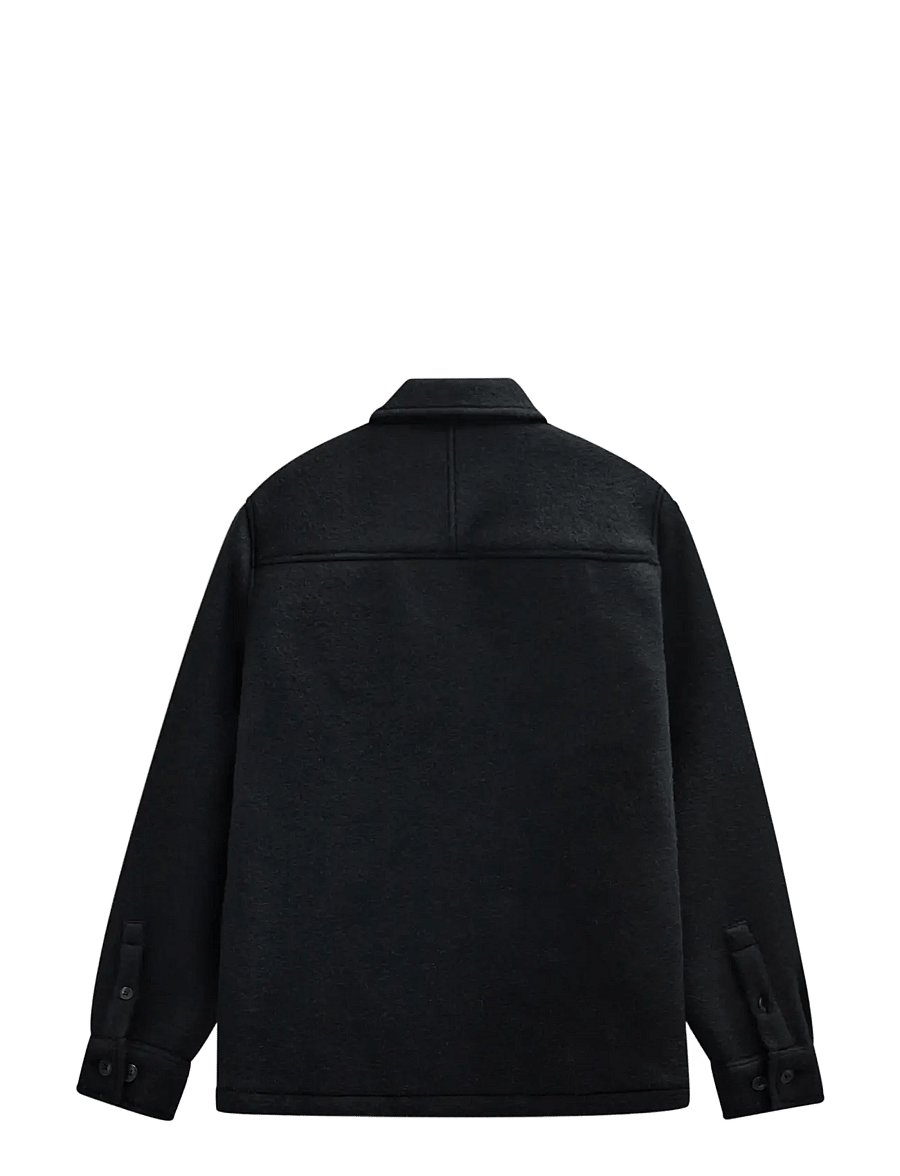 Anerkjendt - AKOSCAR BOILED WOOL OVERSHIRT - overshirts - caviar - 2