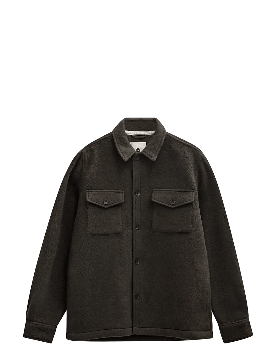 Anerkjendt - AKOSCAR BOILED WOOL OVERSHIRT - Überhemden - delicioso - 1