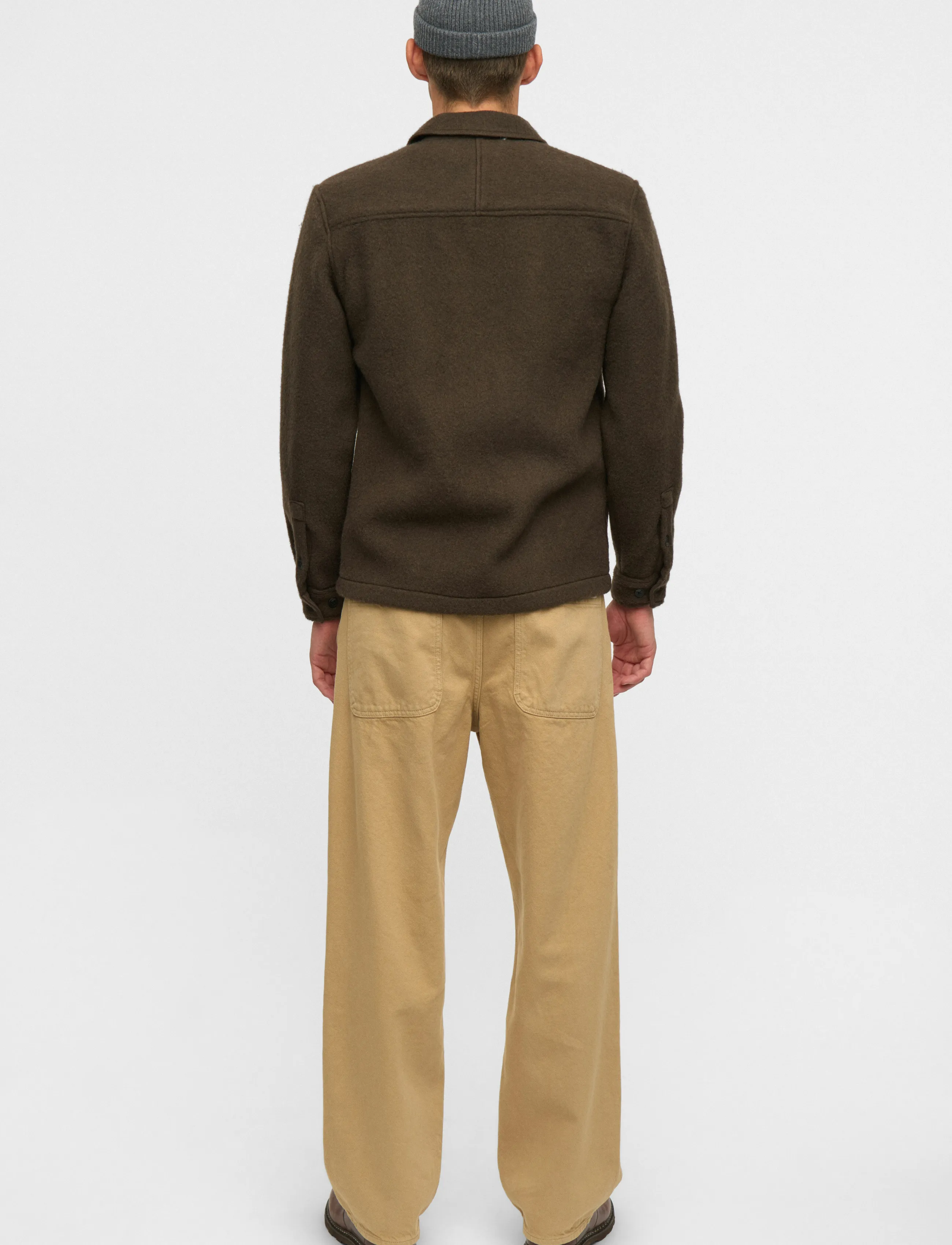 Anerkjendt - AKOSCAR BOILED WOOL OVERSHIRT - overshirts - delicioso - 3