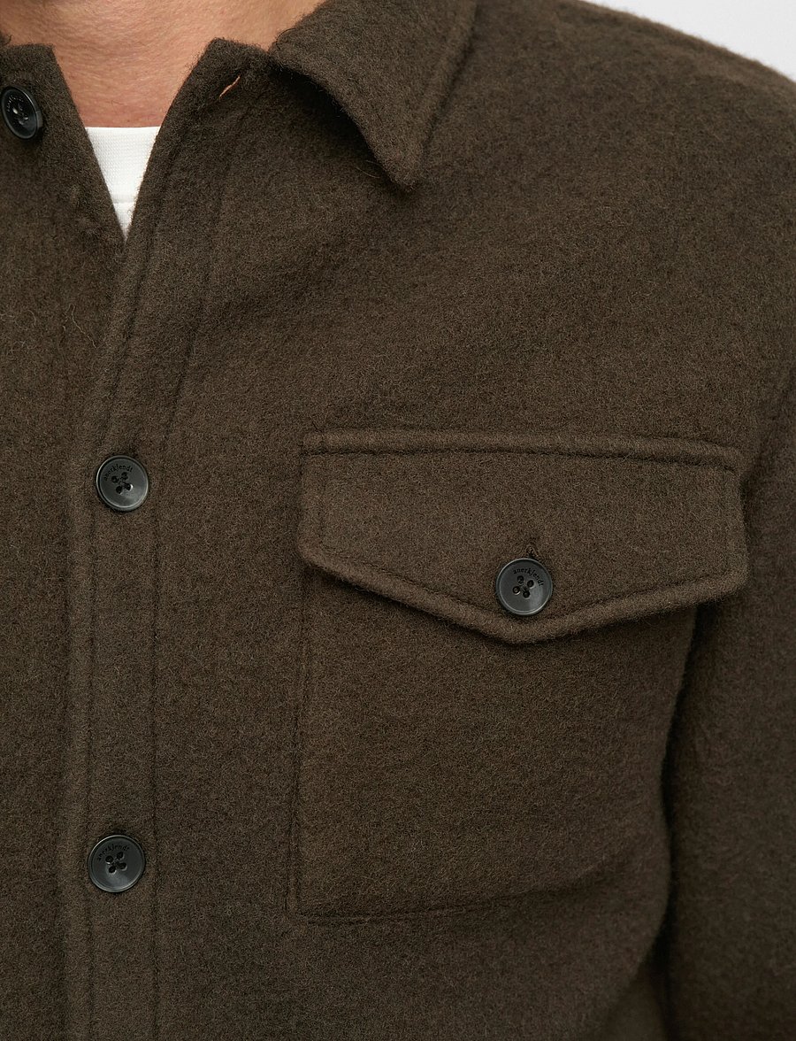 Anerkjendt - AKOSCAR BOILED WOOL OVERSHIRT - Überhemden - delicioso - 5