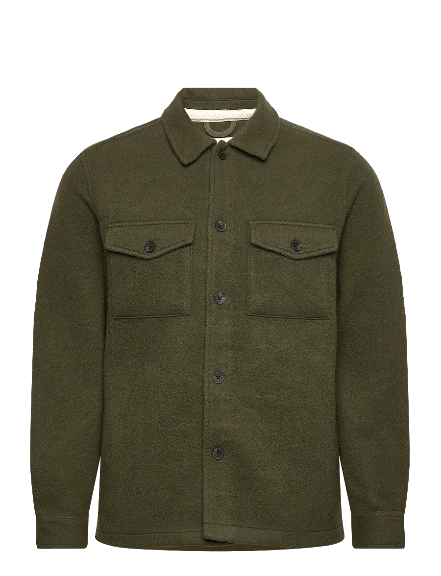 Anerkjendt - AKOSCAR BOILED WOOL OVERSHIRT - kollektionen - forest night - 1