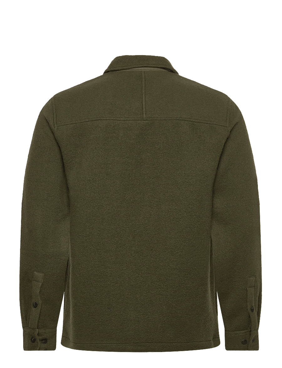 Anerkjendt - AKOSCAR BOILED WOOL OVERSHIRT - kollektionen - forest night - 2