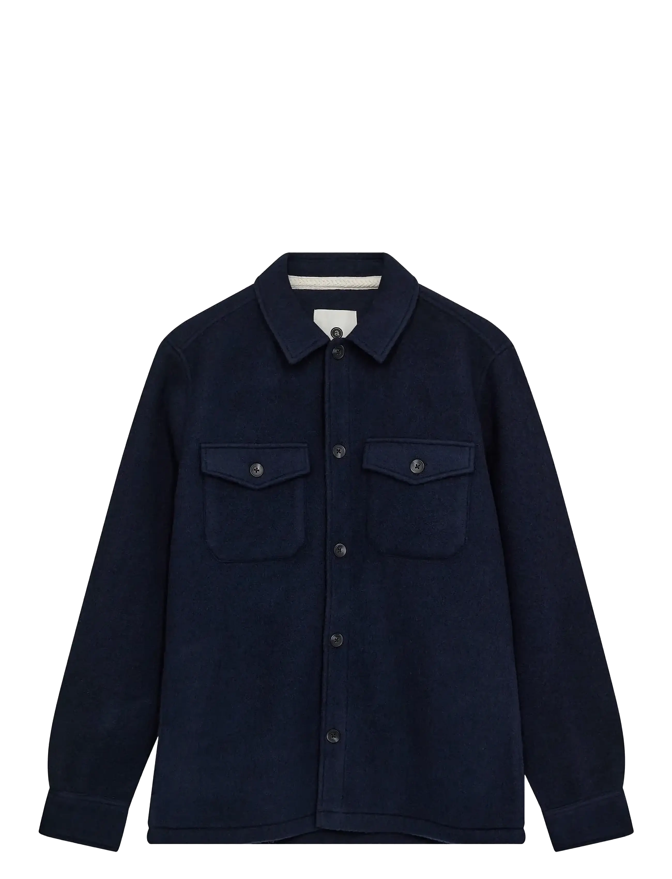 ANERKJENDT Akoscar Boiled Wolle Overshirt Navy - XXL - Herren