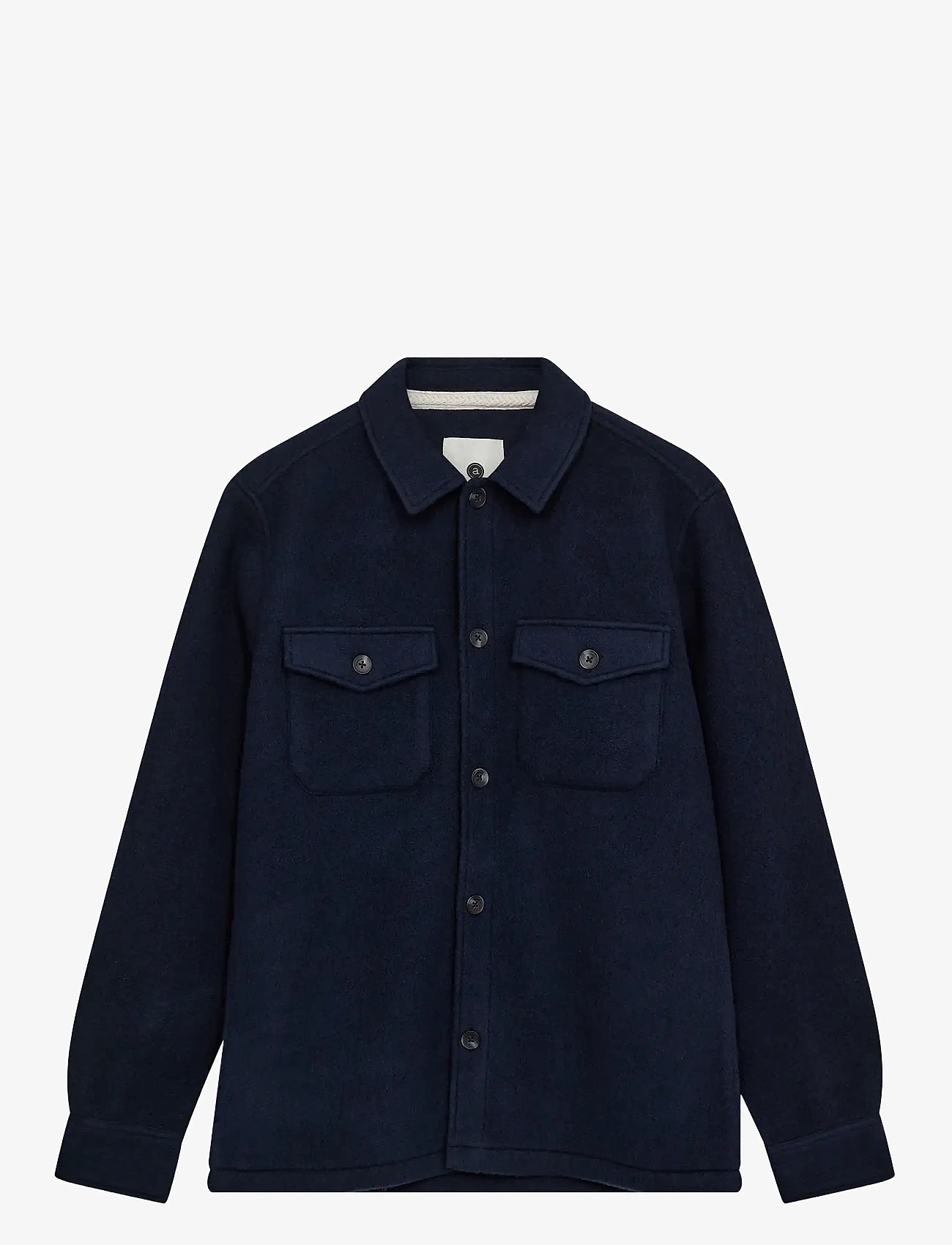 Anerkjendt - AKOSCAR BOILED WOOL OVERSHIRT - herbstliche kleidung - sky captain - 0