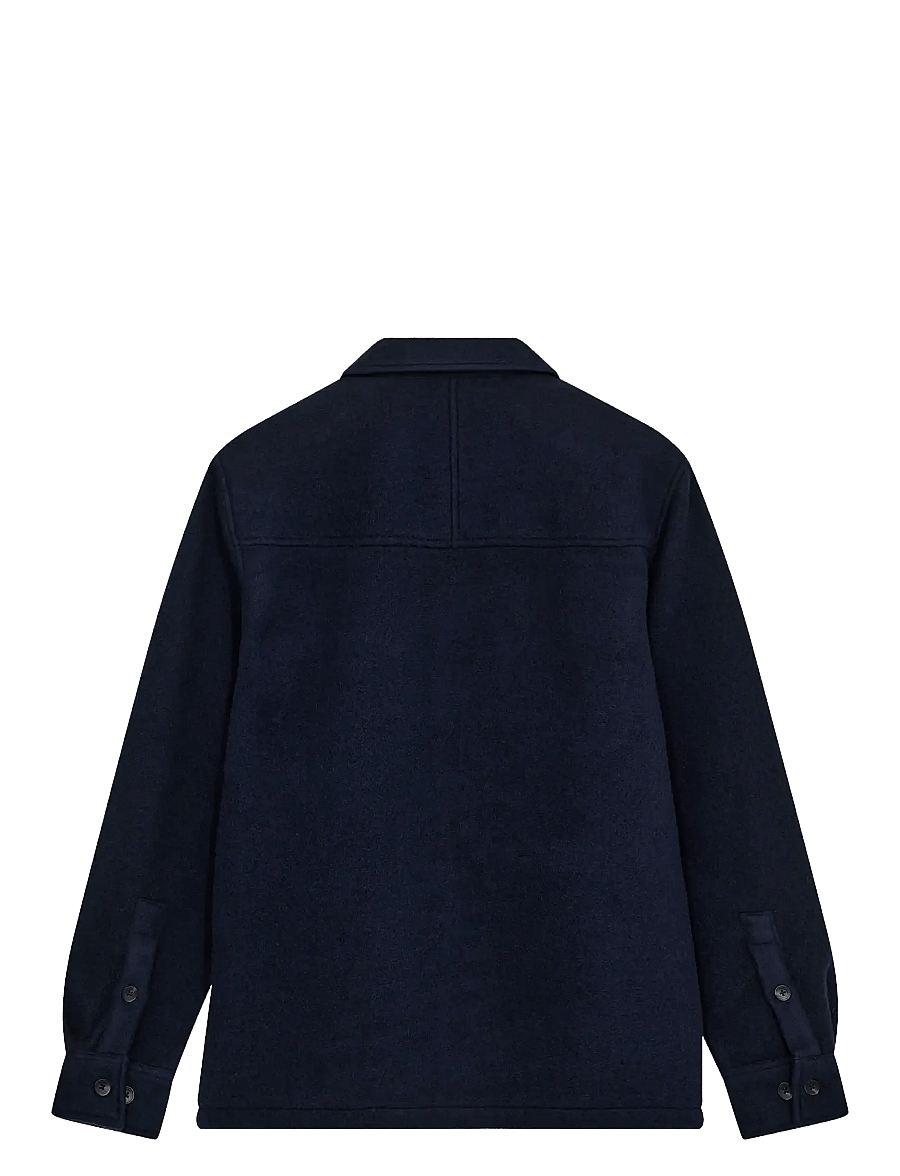 Anerkjendt - AKOSCAR BOILED WOOL OVERSHIRT - collecties - sky captain - 2