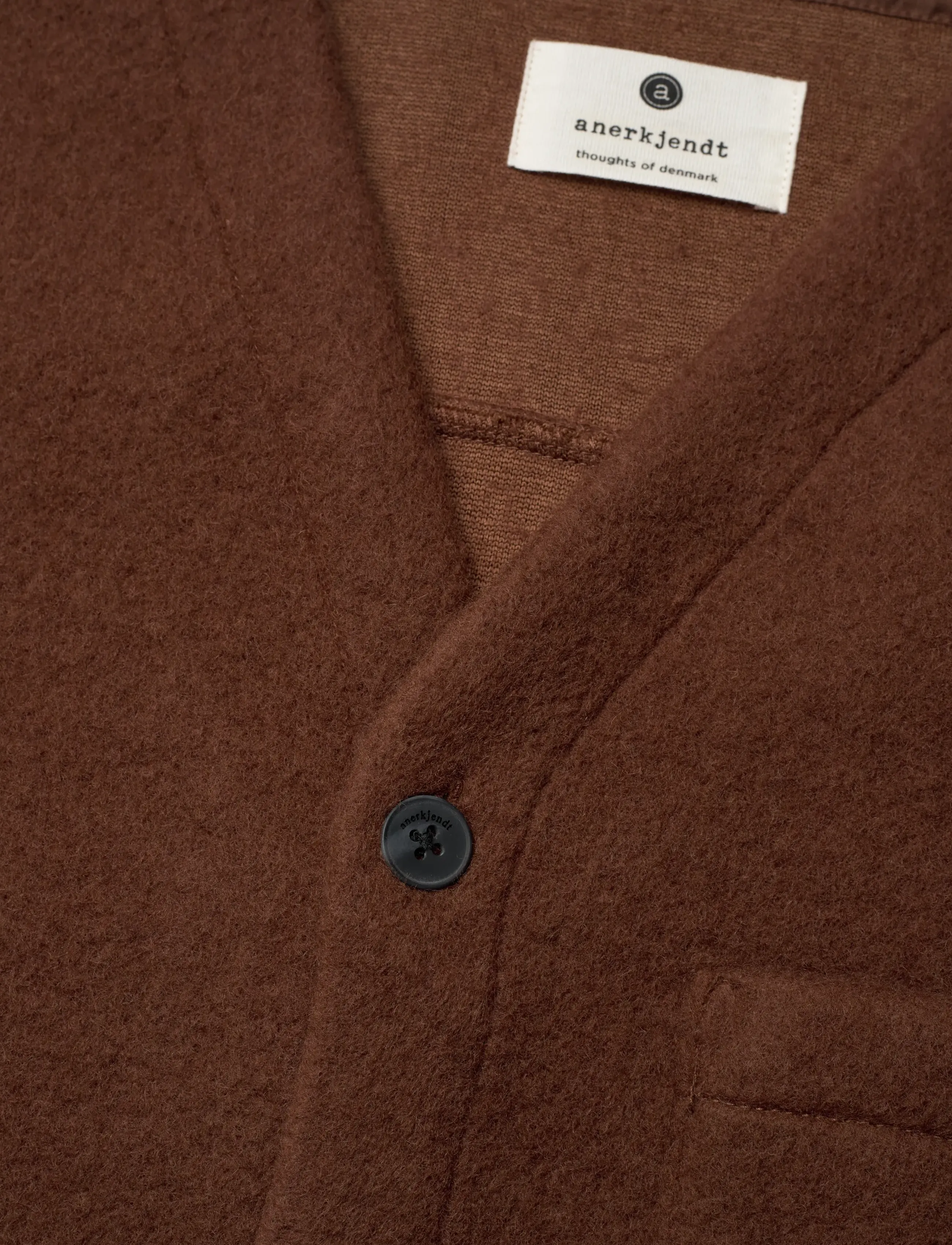 Anerkjendt - AKSIGURD BOILED WOOL OVERSHIRT - kardiganid - carafe - 2