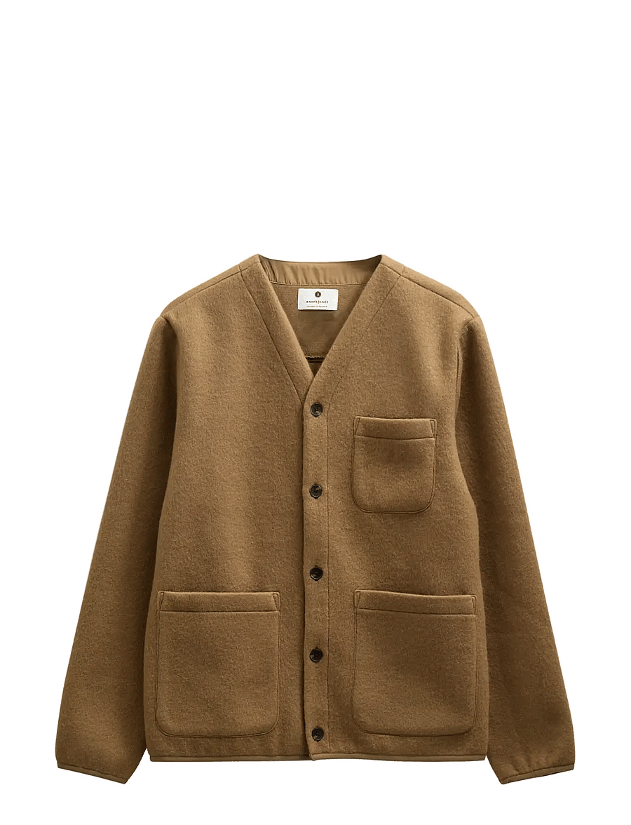 Anerkjendt - AKSIGURD BOILED WOOL OVERSHIRT - Überhemden - ermine - 1