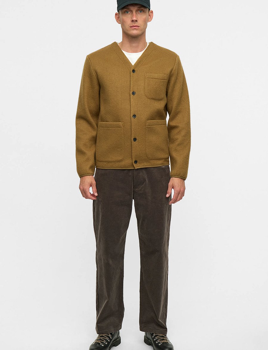Anerkjendt - AKSIGURD BOILED WOOL OVERSHIRT - Überhemden - ermine - 0