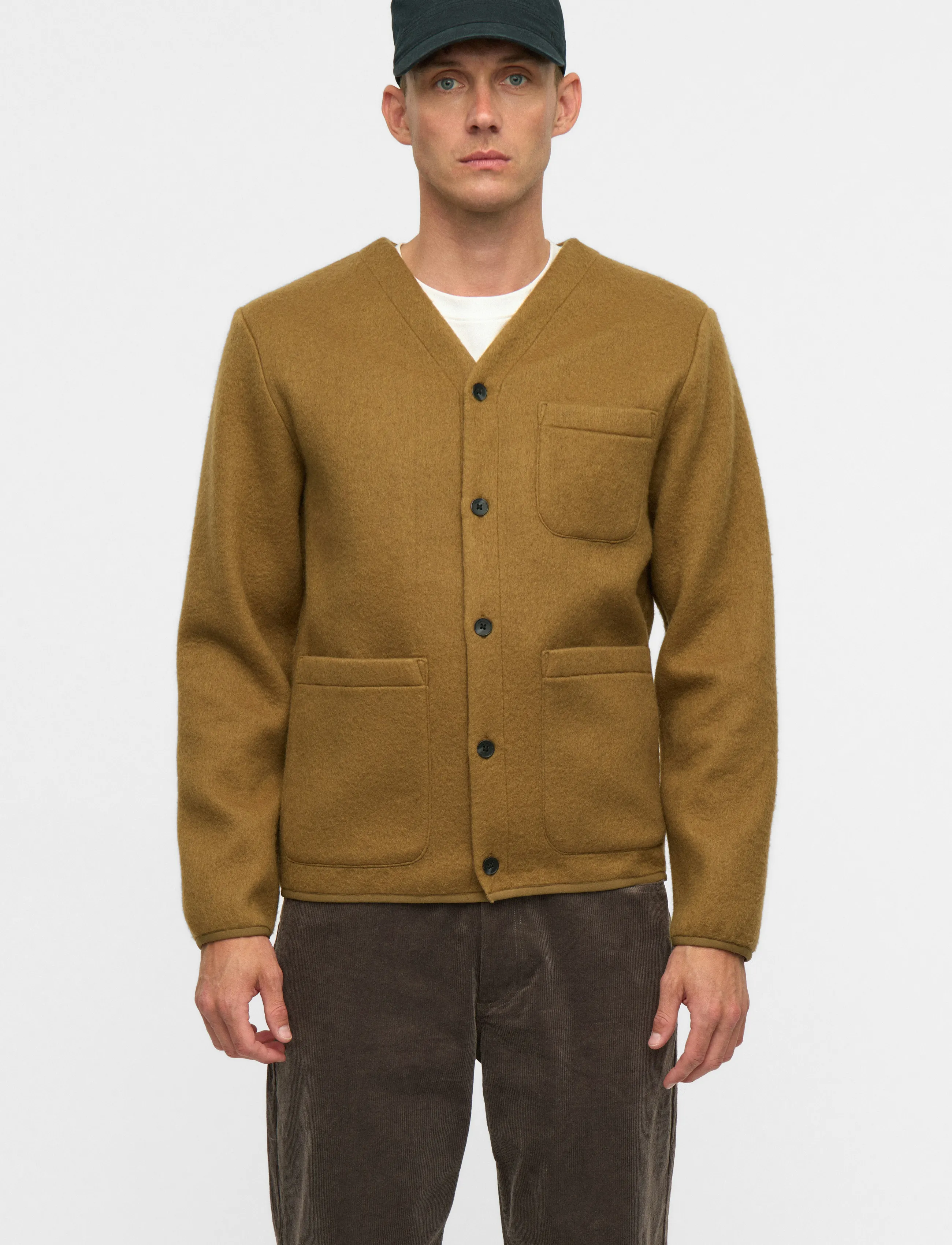 Anerkjendt - AKSIGURD BOILED WOOL OVERSHIRT - Überhemden - ermine - 4