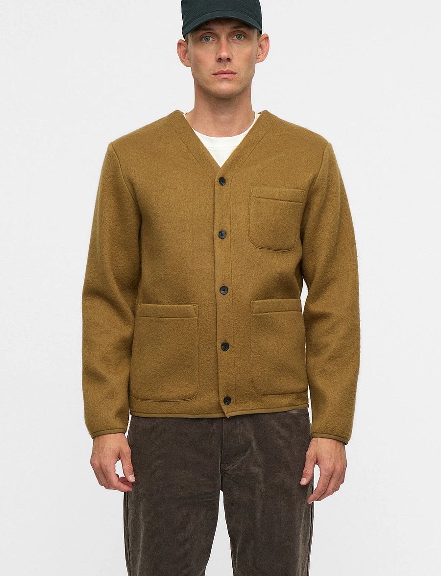 Anerkjendt - AKSIGURD BOILED WOOL OVERSHIRT - Überhemden - ermine - 4