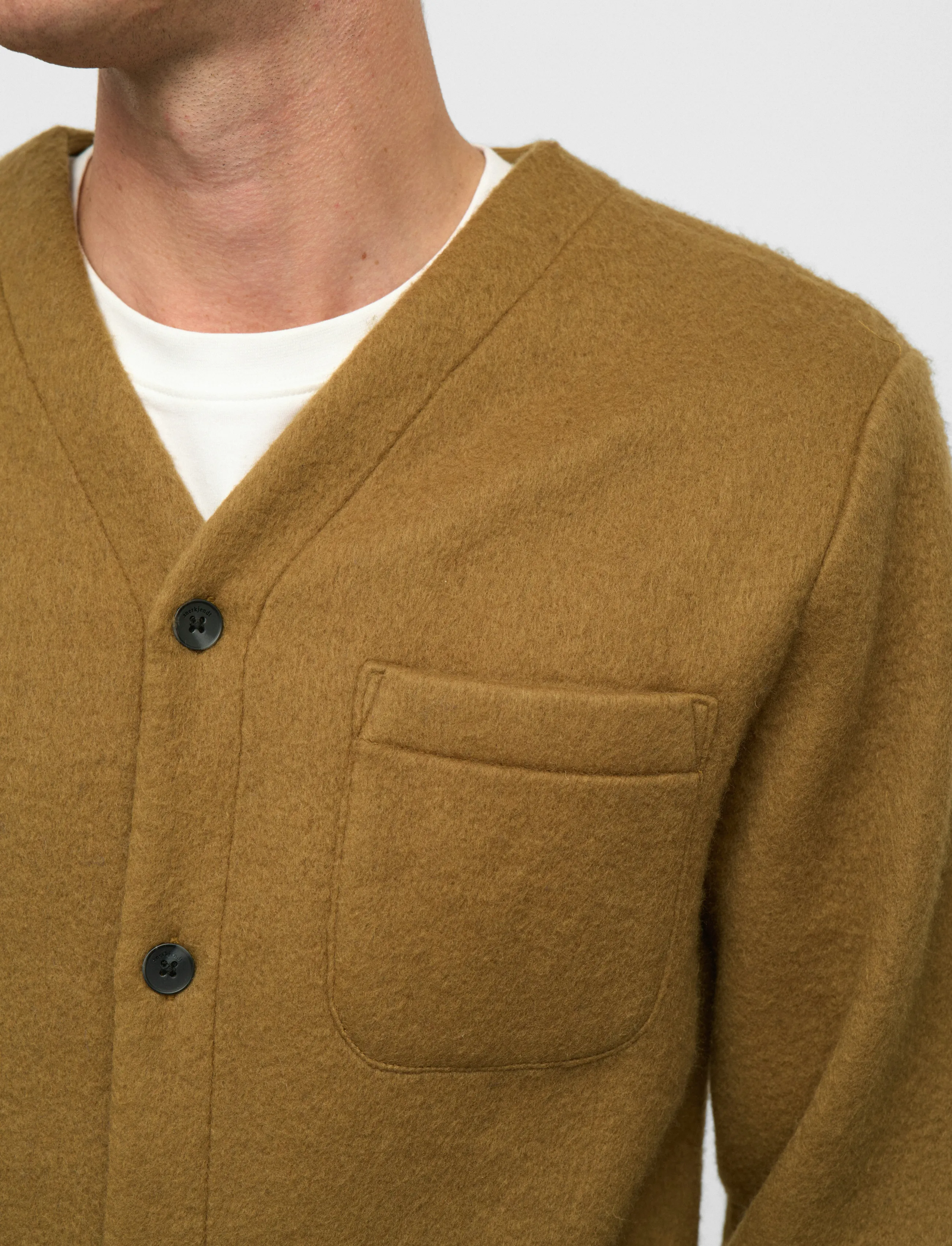Anerkjendt Aksigurd Boiled Wool Overshirt overshirts herr – bild 6