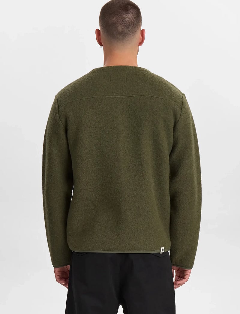 Anerkjendt - AKSIGURD BOILED WOOL OVERSHIRT - cardigans - forest night - 4