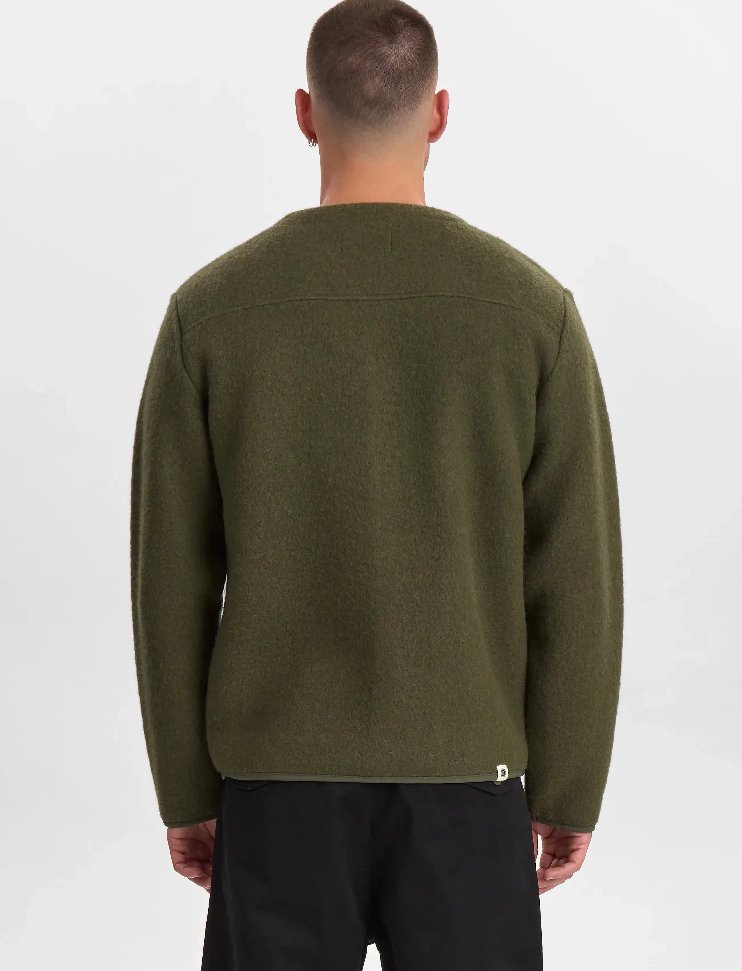 Anerkjendt - AKSIGURD BOILED WOOL OVERSHIRT - cardigans - forest night - 4