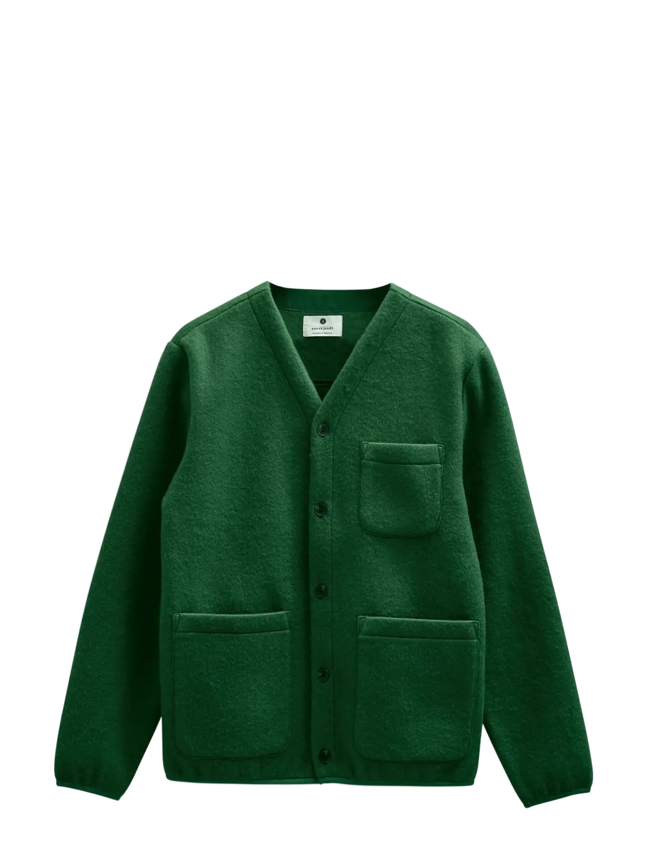 Anerkjendt AKSIGURD BOILED WOOL OVERSHIRT - Overshirts - HUNTER GREEN / green