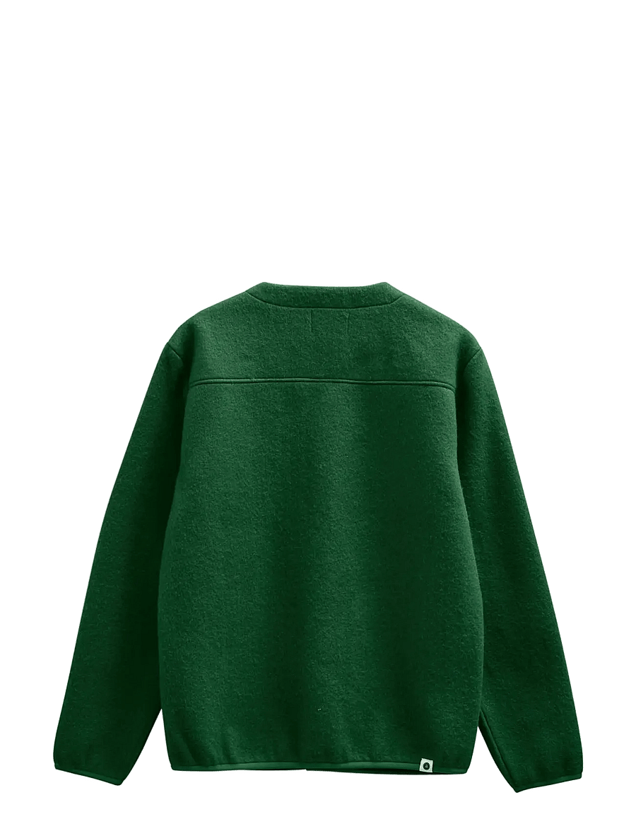 Anerkjendt - AKSIGURD BOILED WOOL OVERSHIRT - overshirts - hunter green - 2