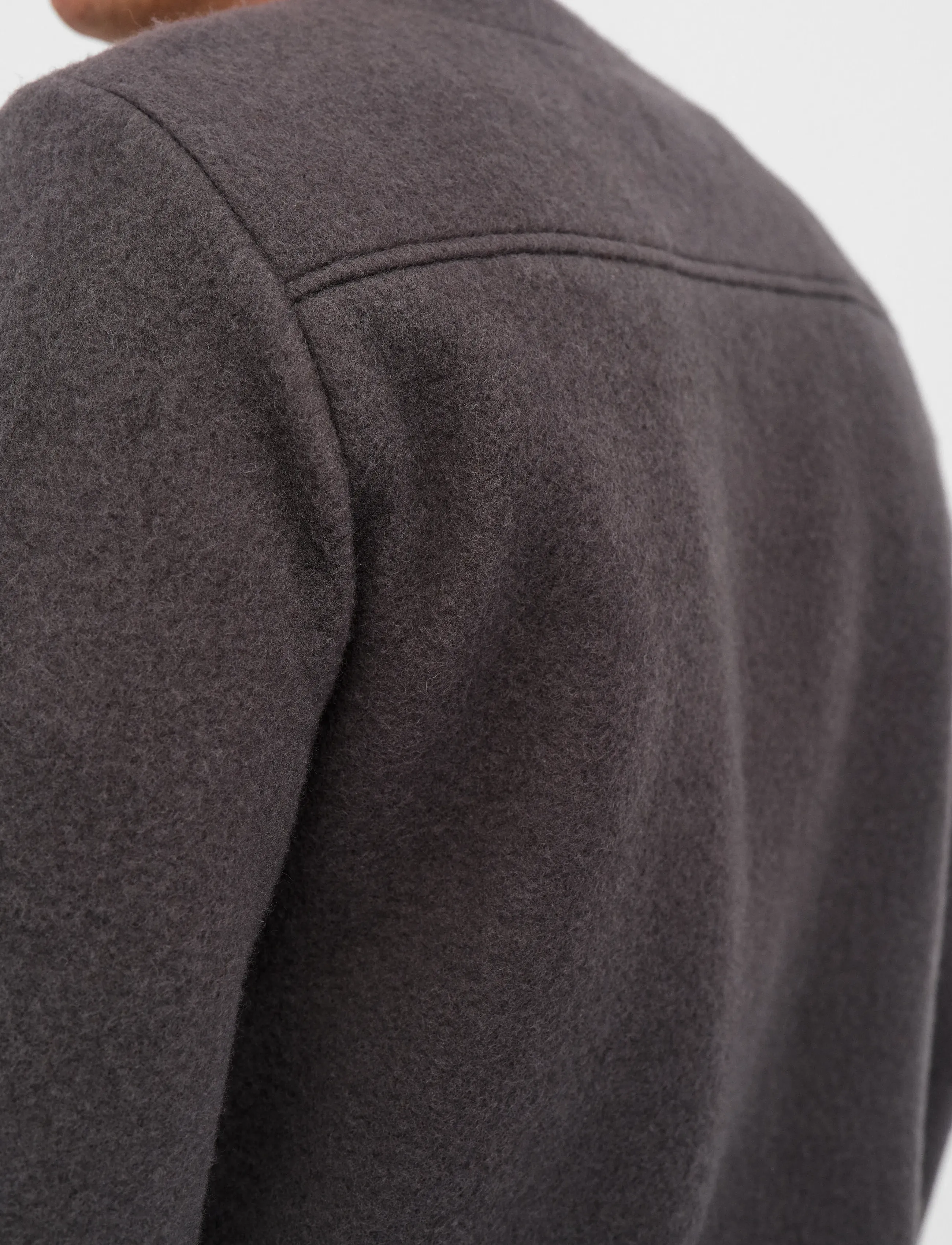 Anerkjendt - AKSIGURD BOILED WOOL OVERSHIRT - overshirts - magnet - 5