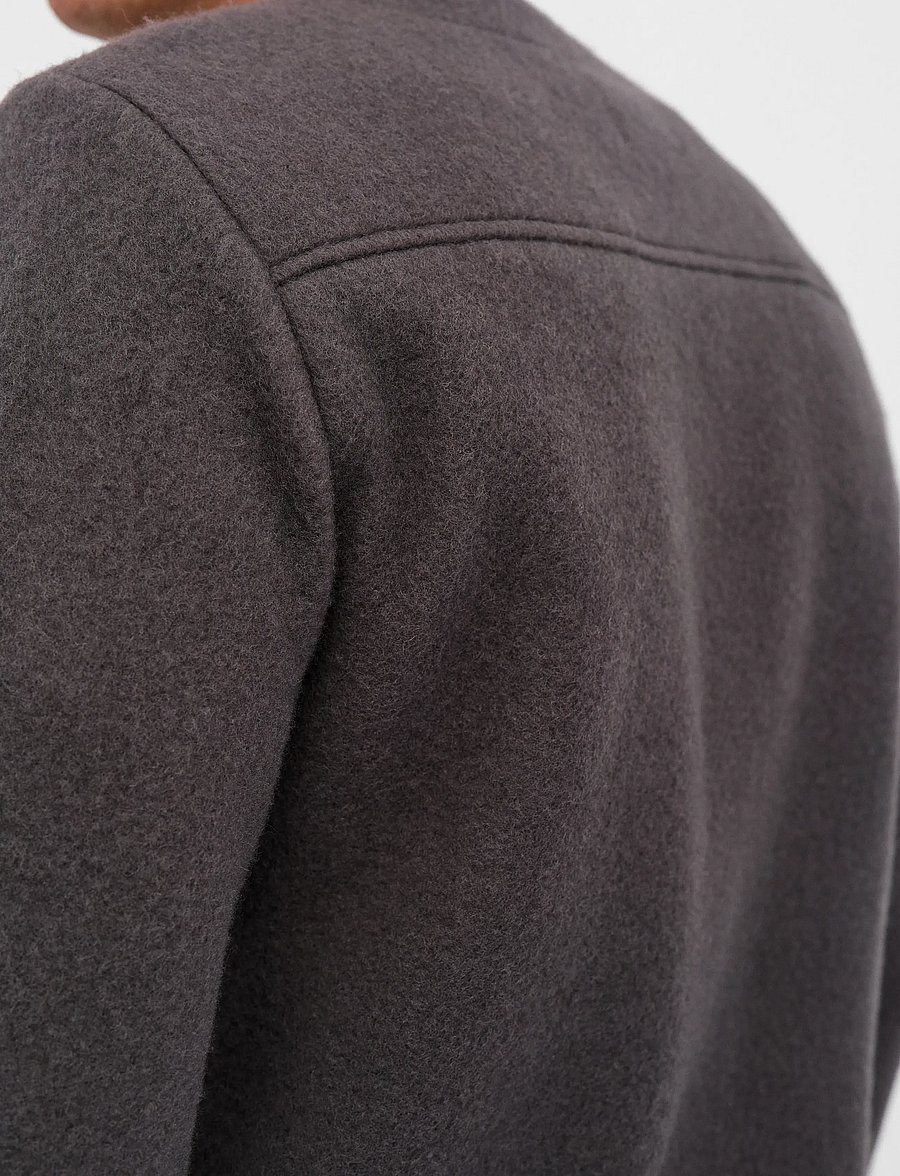 Anerkjendt - AKSIGURD BOILED WOOL OVERSHIRT - overshirts - magnet - 5