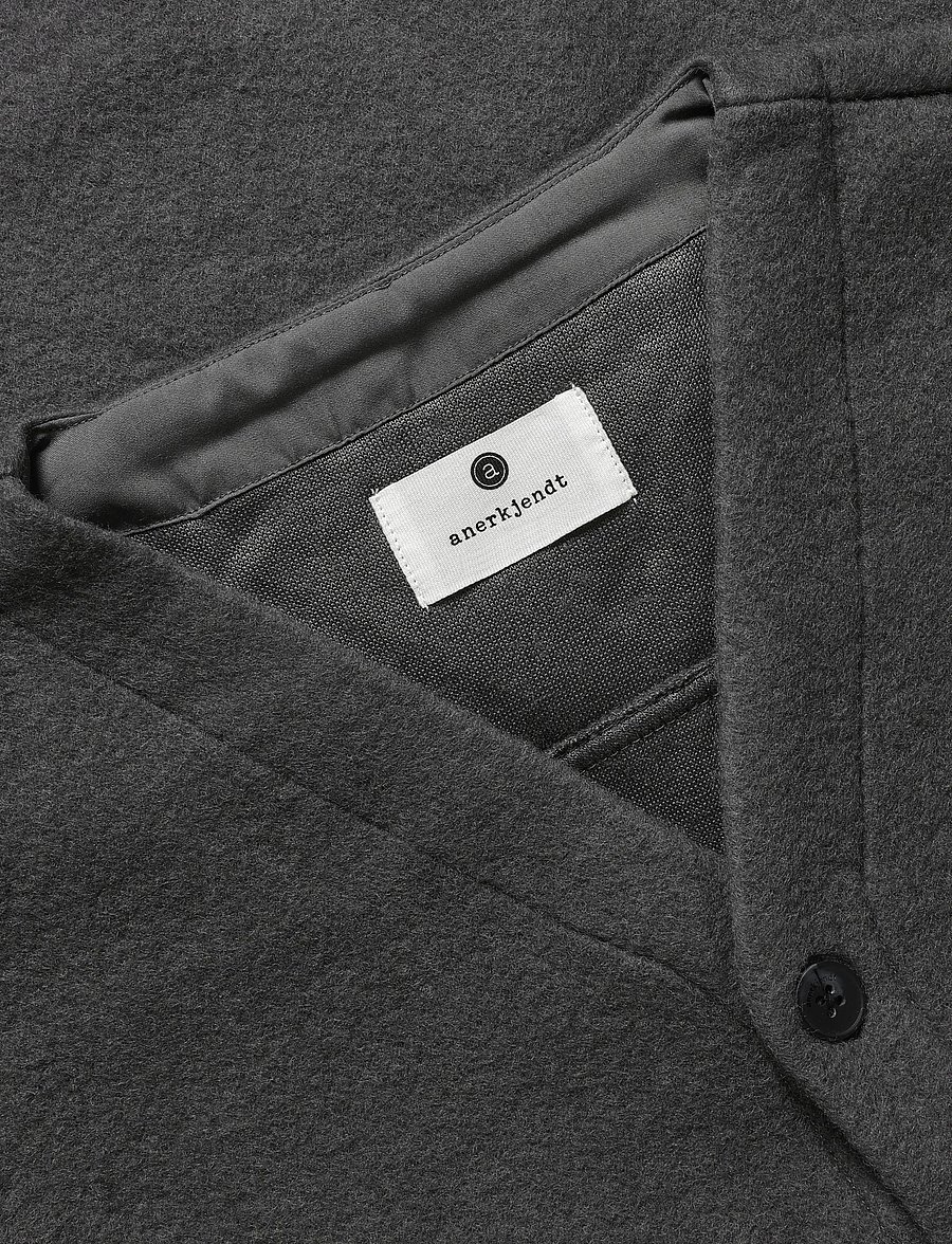 Anerkjendt - AKSIGURD BOILED WOOL OVERSHIRT - Überhemden - magnet - 2