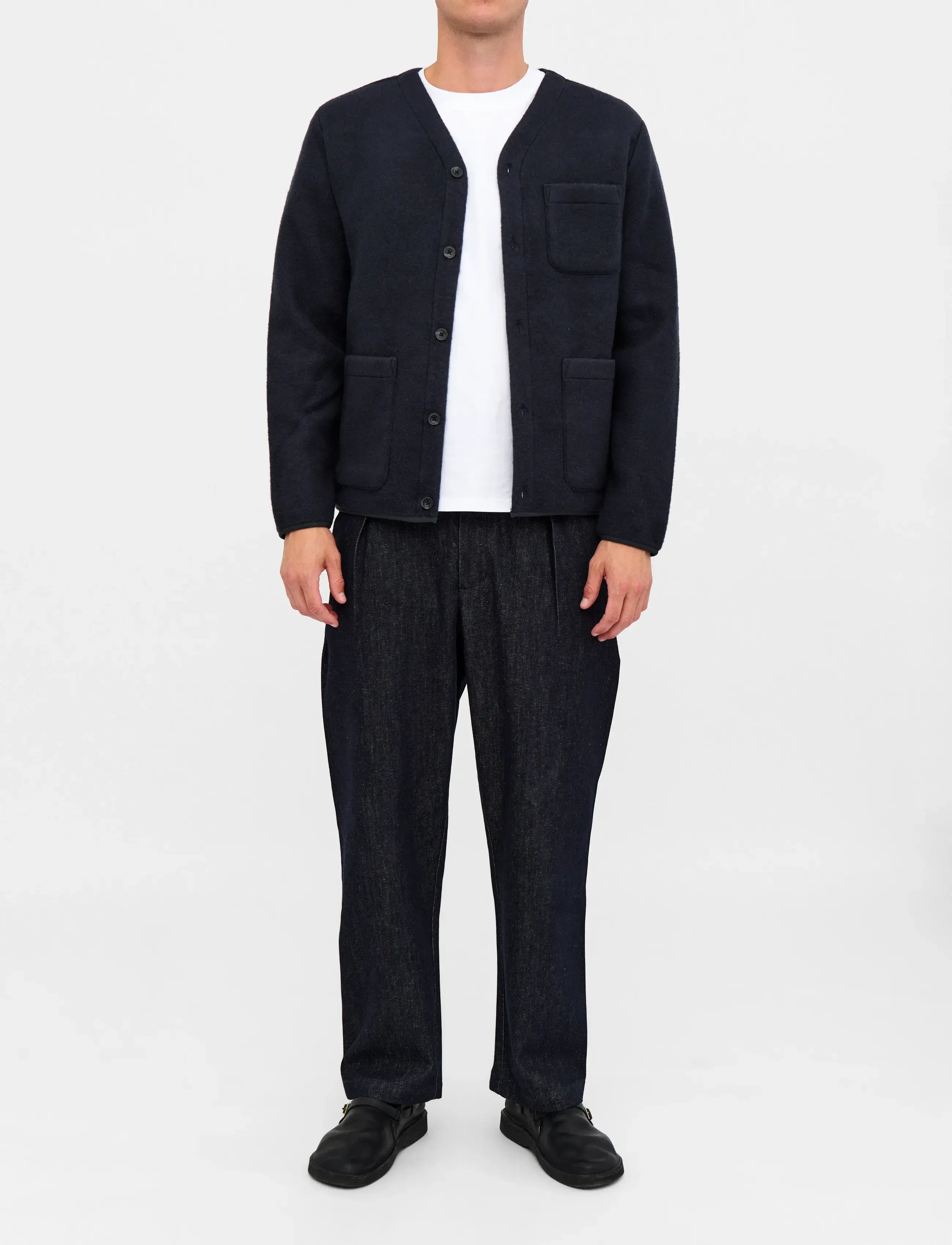Anerkjendt - AKSIGURD BOILED WOOL OVERSHIRT - Überhemden - sky captain - 4