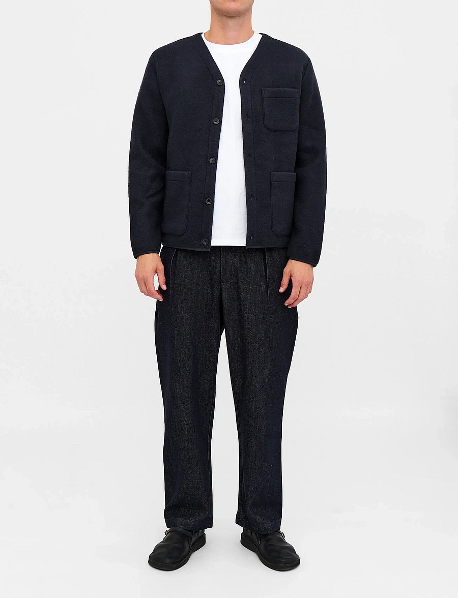 Anerkjendt - AKSIGURD BOILED WOOL OVERSHIRT - Überhemden - sky captain - 4