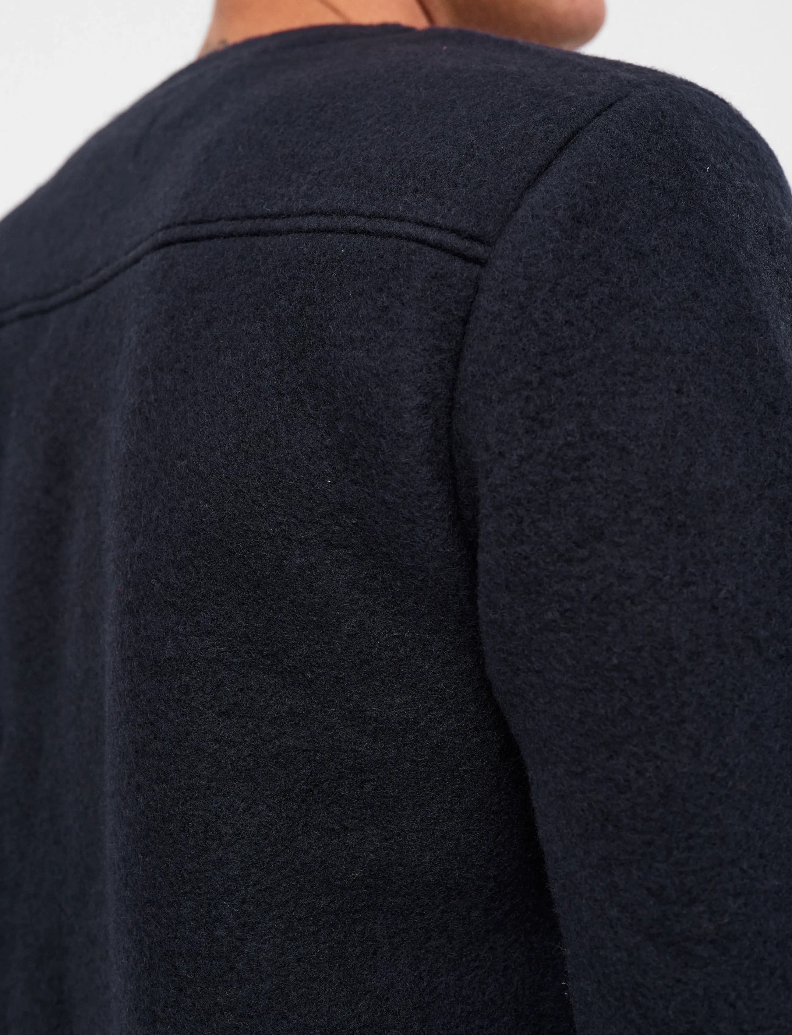 Anerkjendt - AKSIGURD BOILED WOOL OVERSHIRT - Überhemden - sky captain - 5