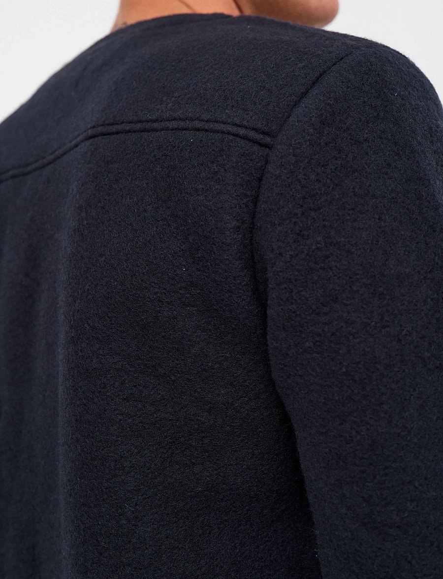Anerkjendt - AKSIGURD BOILED WOOL OVERSHIRT - Überhemden - sky captain - 5