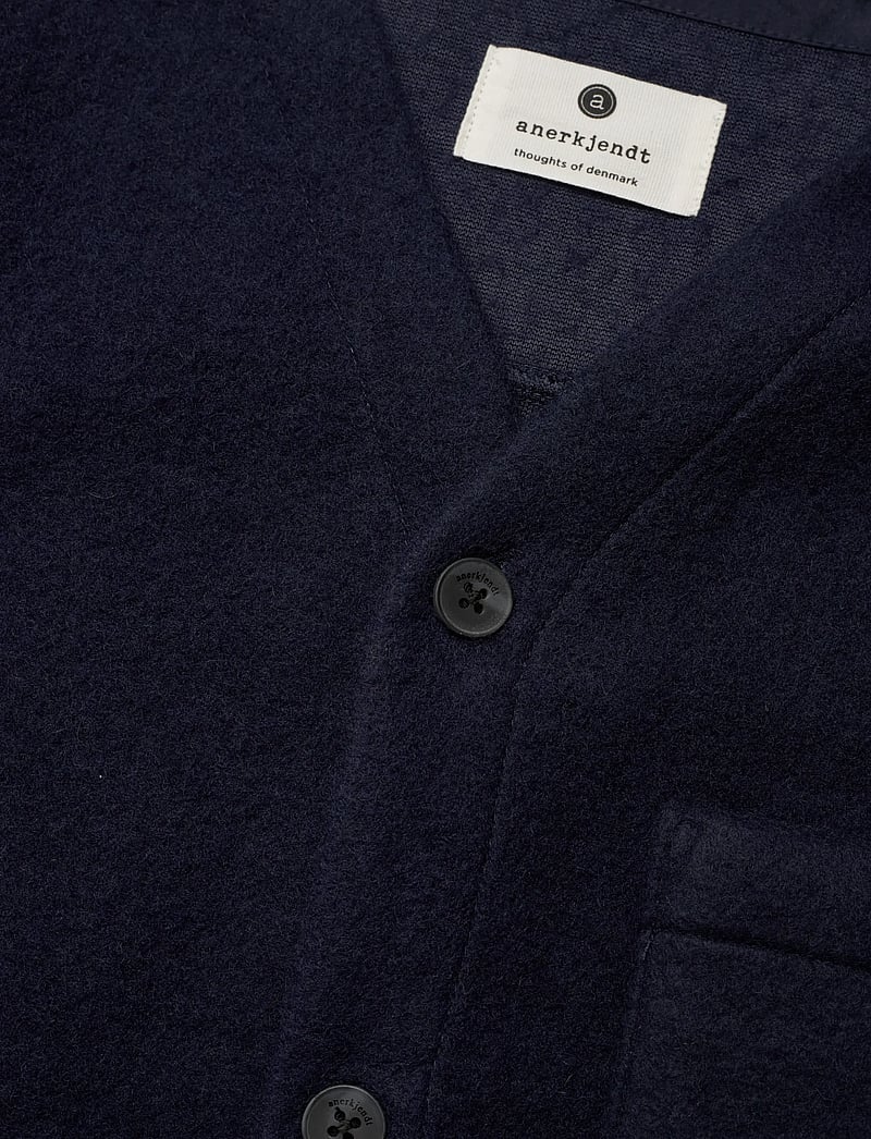 Anerkjendt - AKSIGURD BOILED WOOL OVERSHIRT - jakas - sky captain - 2