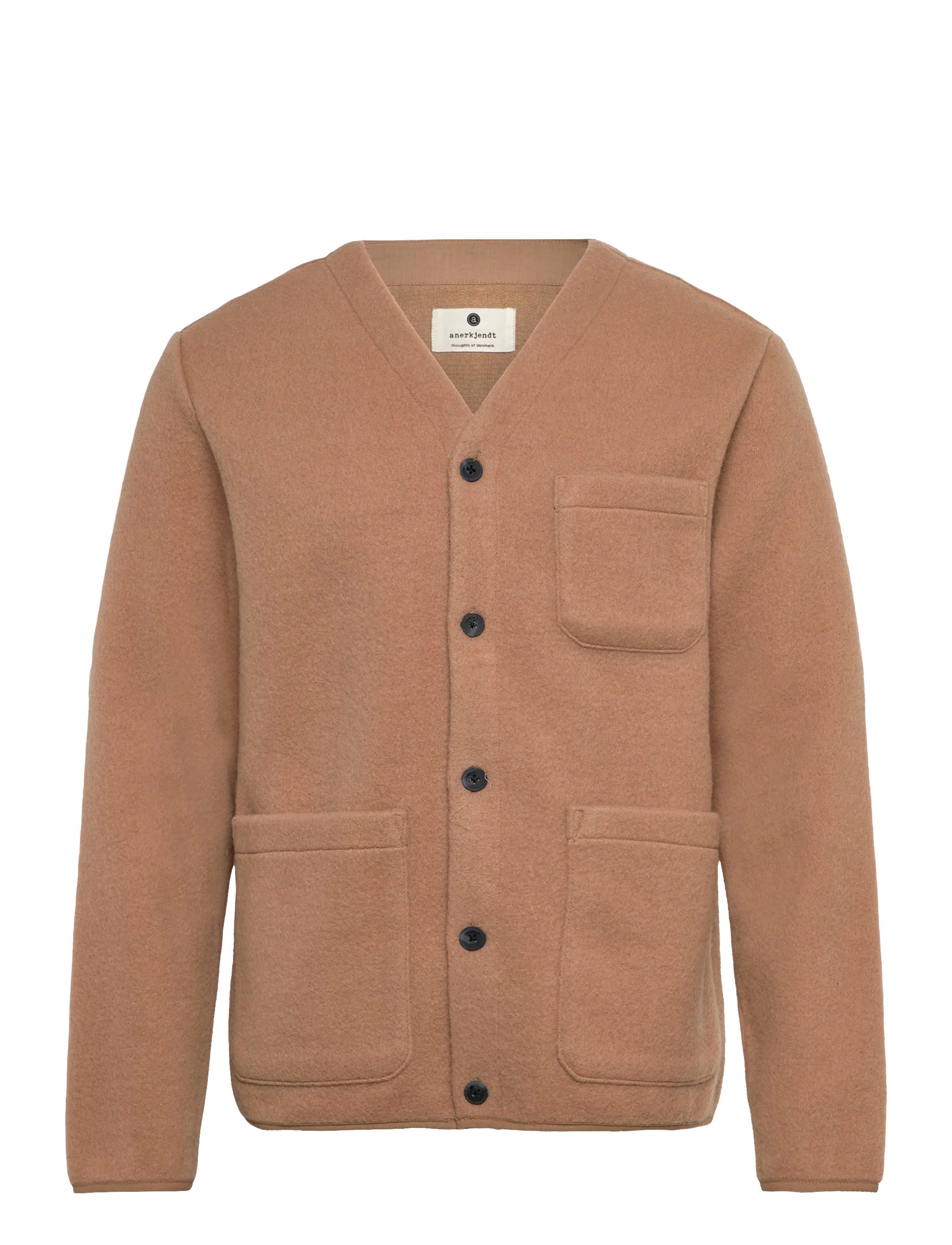 ANERKJENDT Aksigurd Boiled Wolle Overshirt Beige - M - Herren