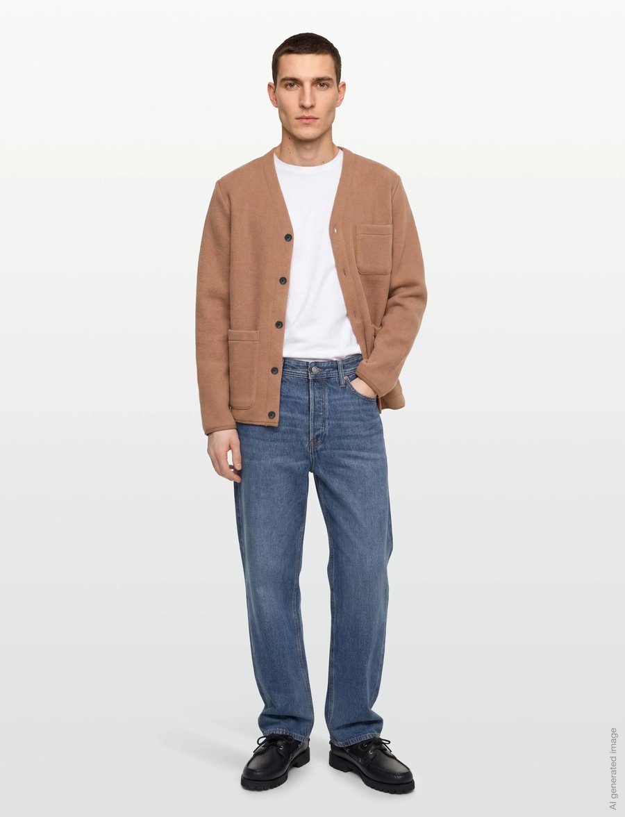 Anerkjendt - AKSIGURD BOILED WOOL OVERSHIRT - Überhemden - tiger´s eye - 0