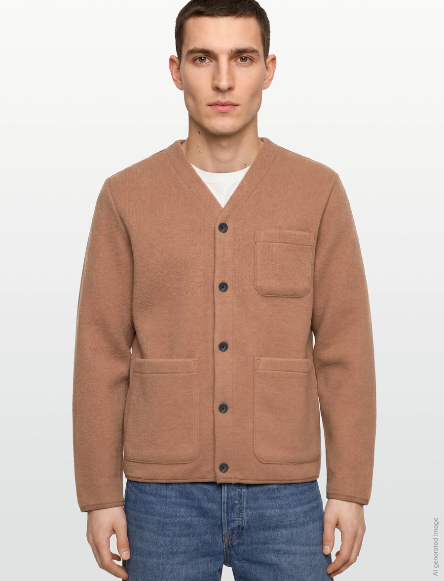Anerkjendt - AKSIGURD BOILED WOOL OVERSHIRT - Überhemden - tiger´s eye - 3