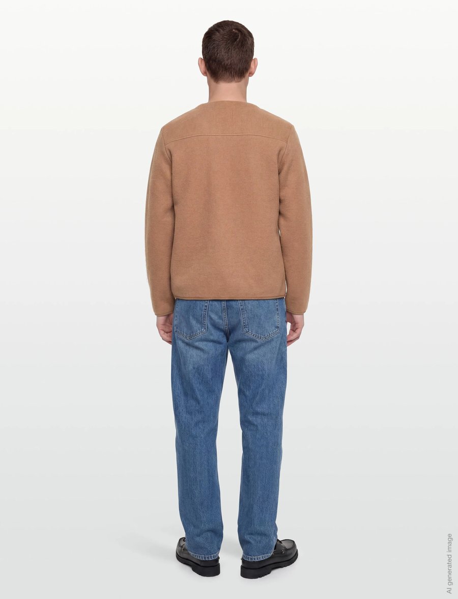 Anerkjendt - AKSIGURD BOILED WOOL OVERSHIRT - Überhemden - tiger´s eye - 4