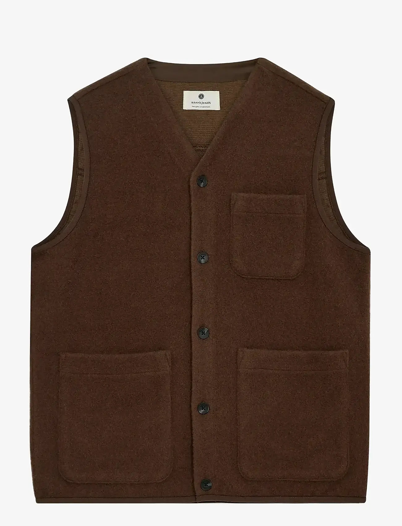 Anerkjendt - AKRAMSUS BOILED WOOL - vests - carafe - 0
