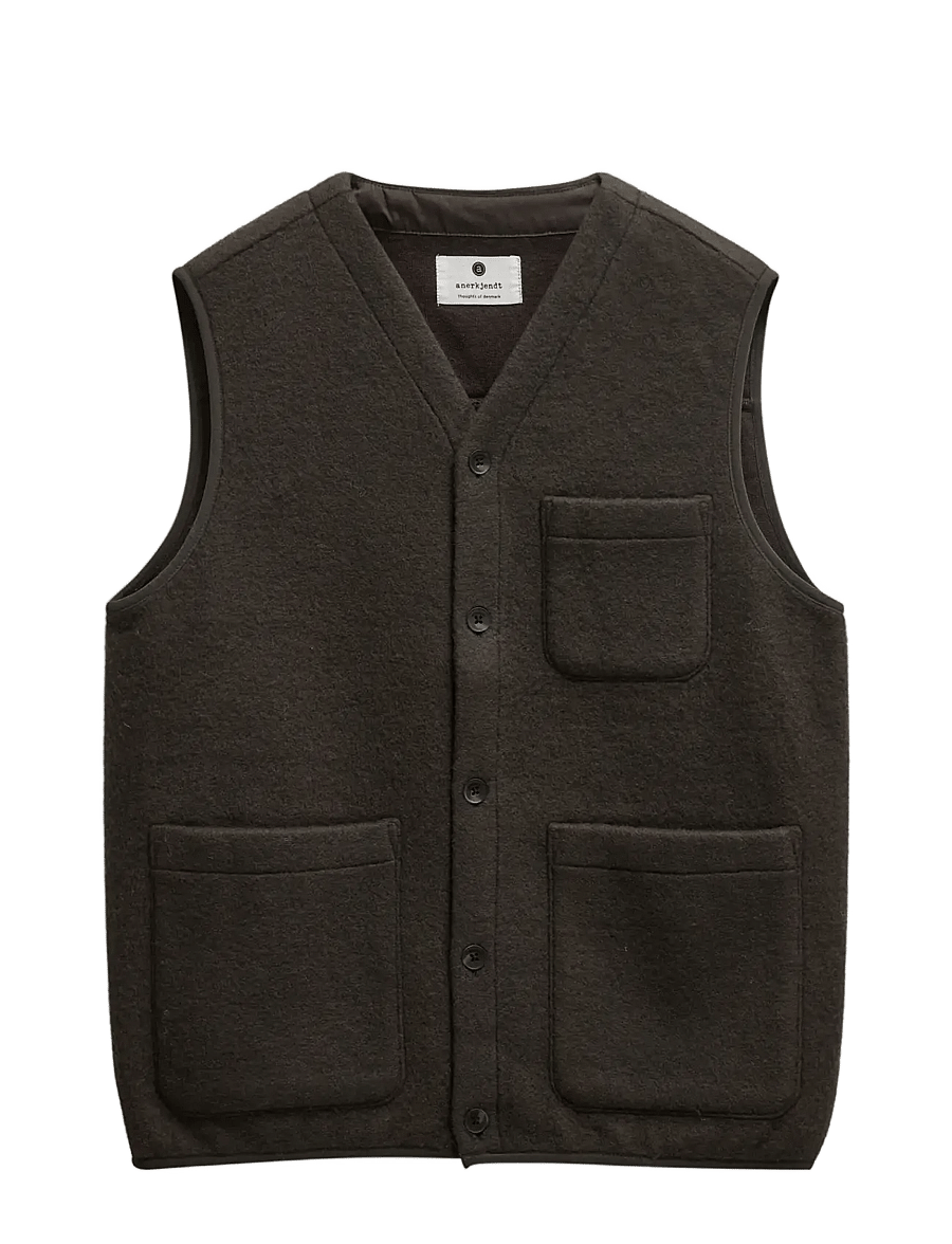 Anerkjendt - AKRAMSUS BOILED WOOL - vests - delicioso - 1