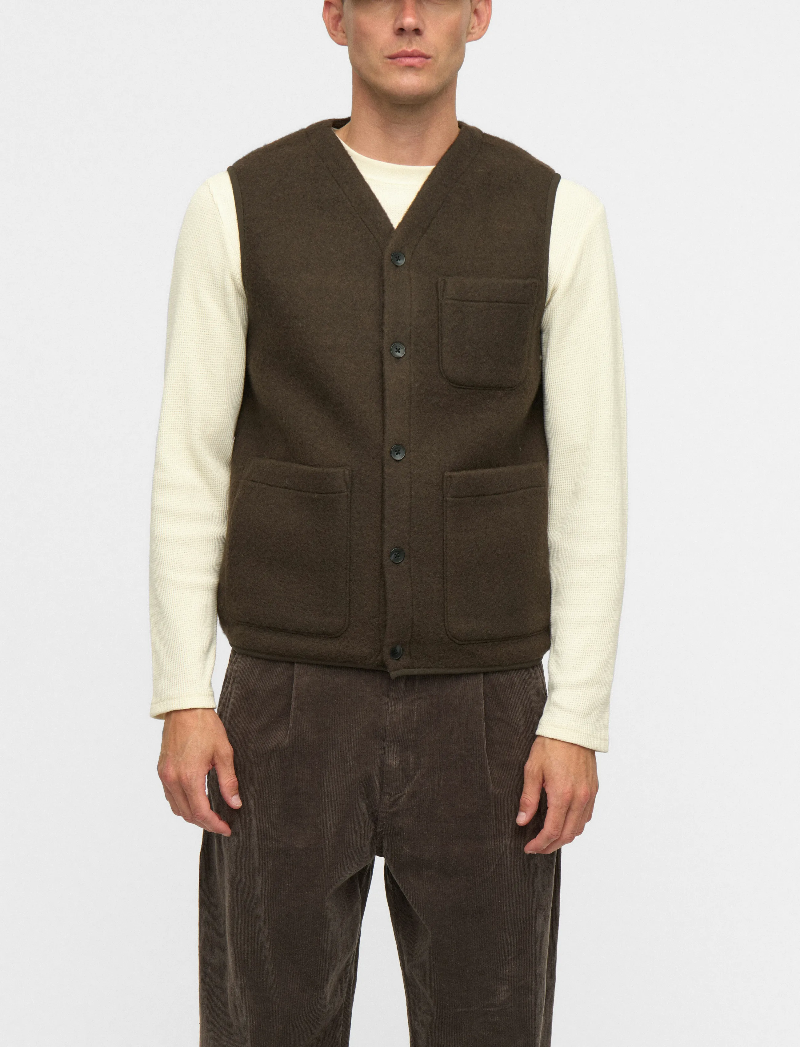 Anerkjendt - AKRAMSUS BOILED WOOL - vests - delicioso - 4